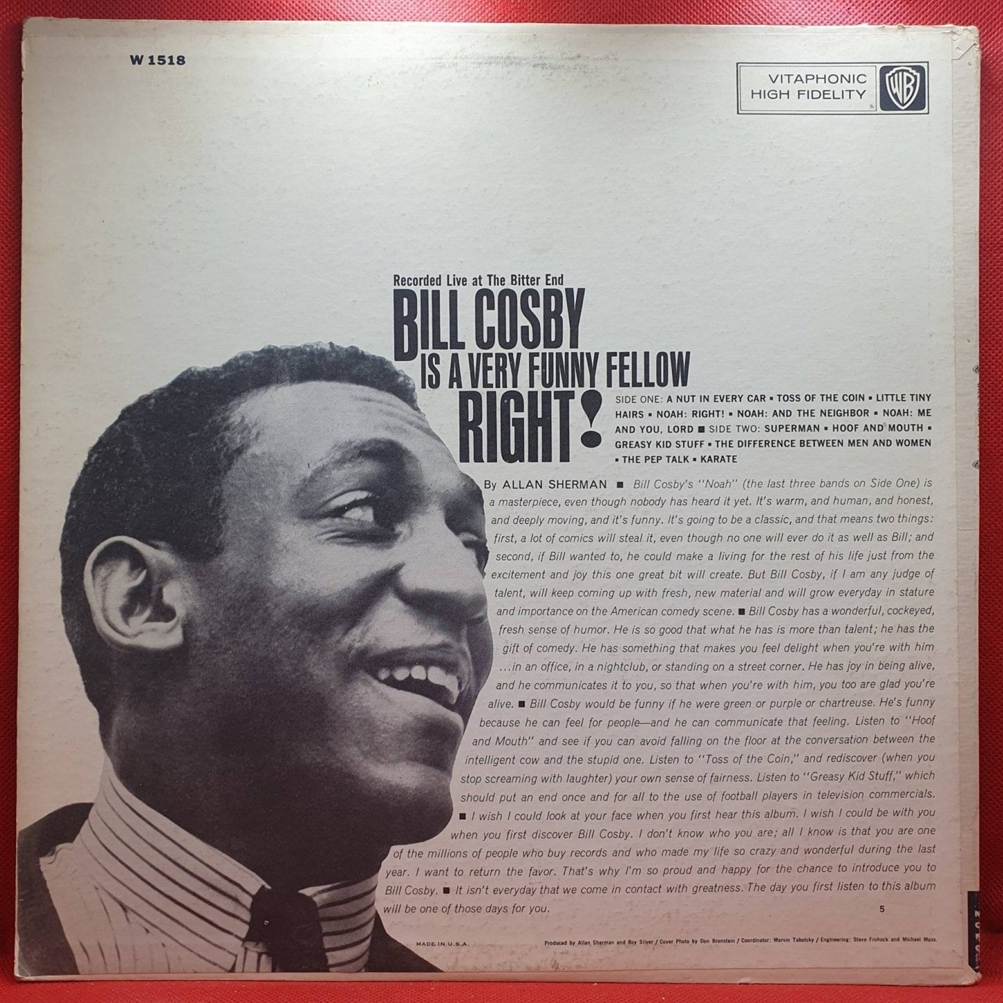 Bill Cosby – Bill Cosby Is A Very Funny Fellow Right! - Vinyl Store Online