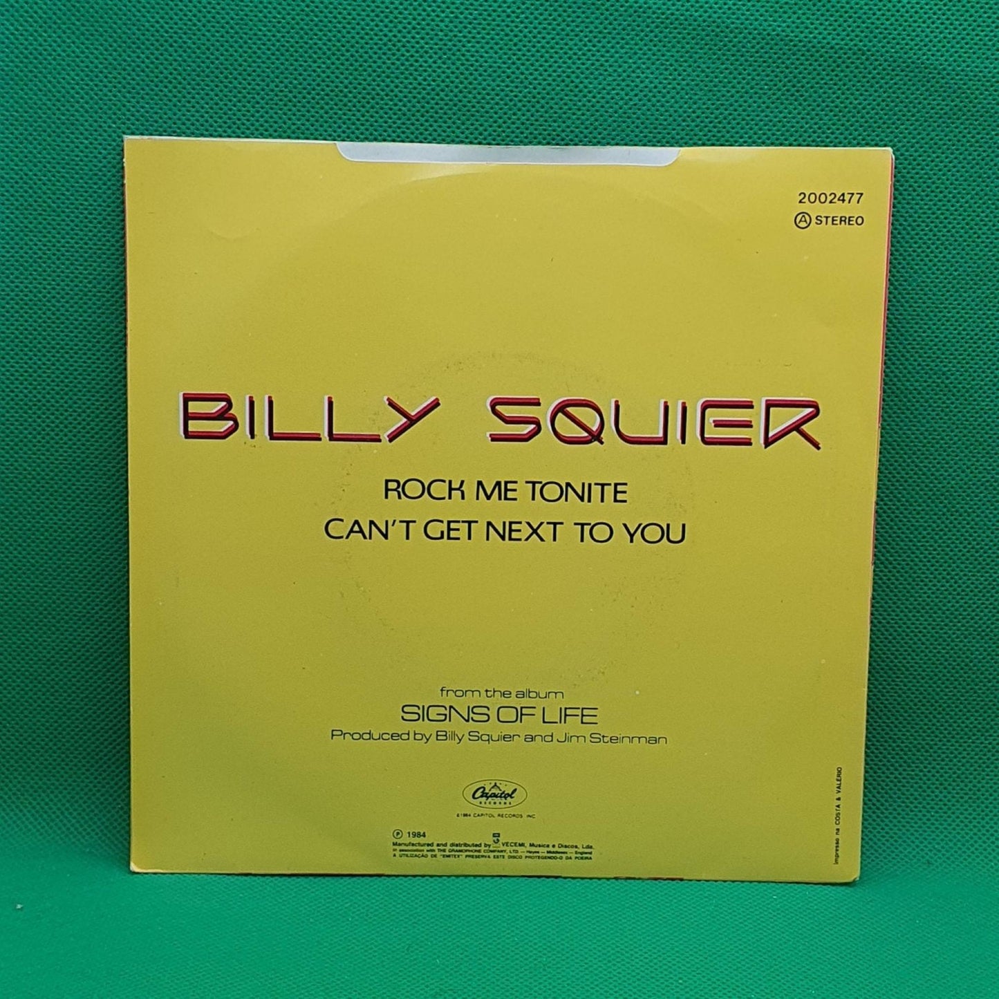 Billy Squier – Rock Me Tonite - Vinyl Store Online