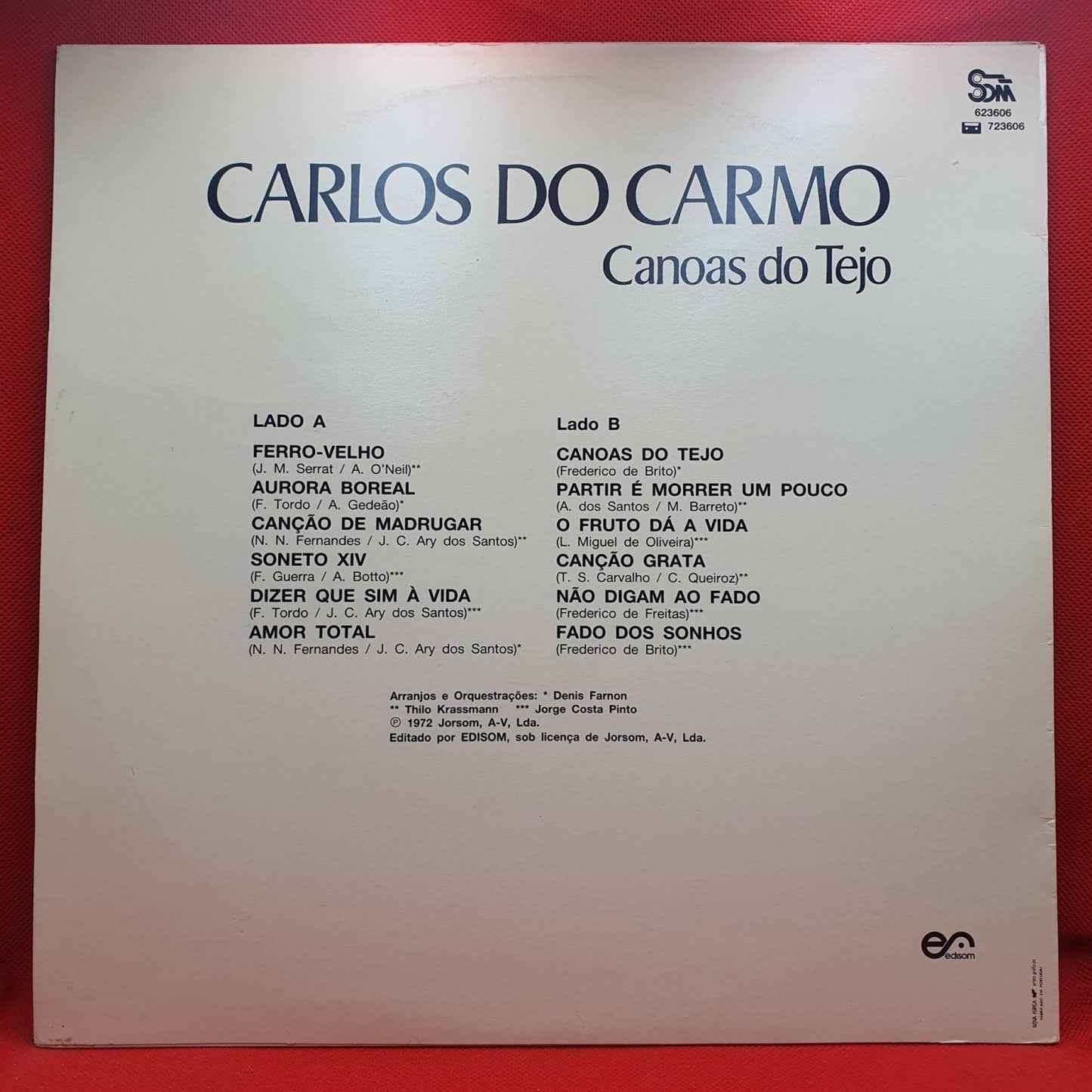 Carlos Do Carmo – Canoas Do Tejo - Vinyl Store Online