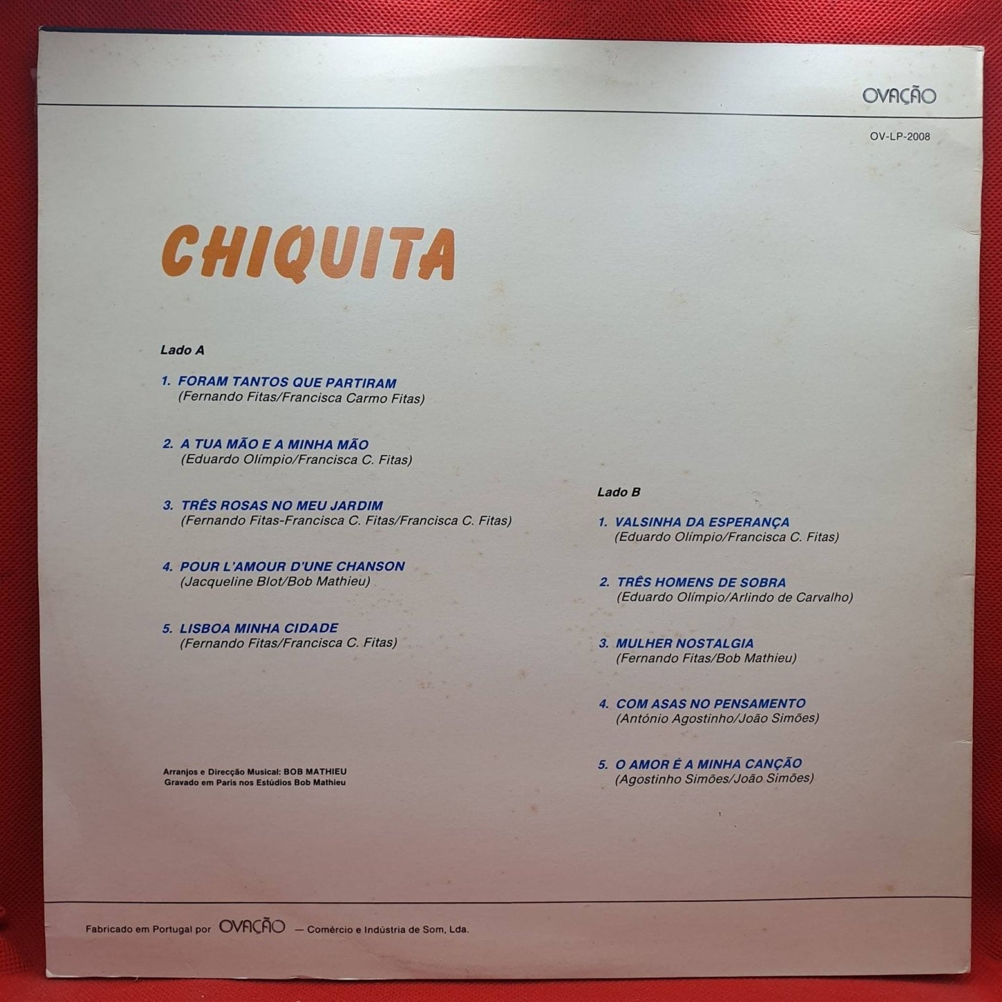 Chiquita – Com Asas No Pensamento - Vinyl Store Online