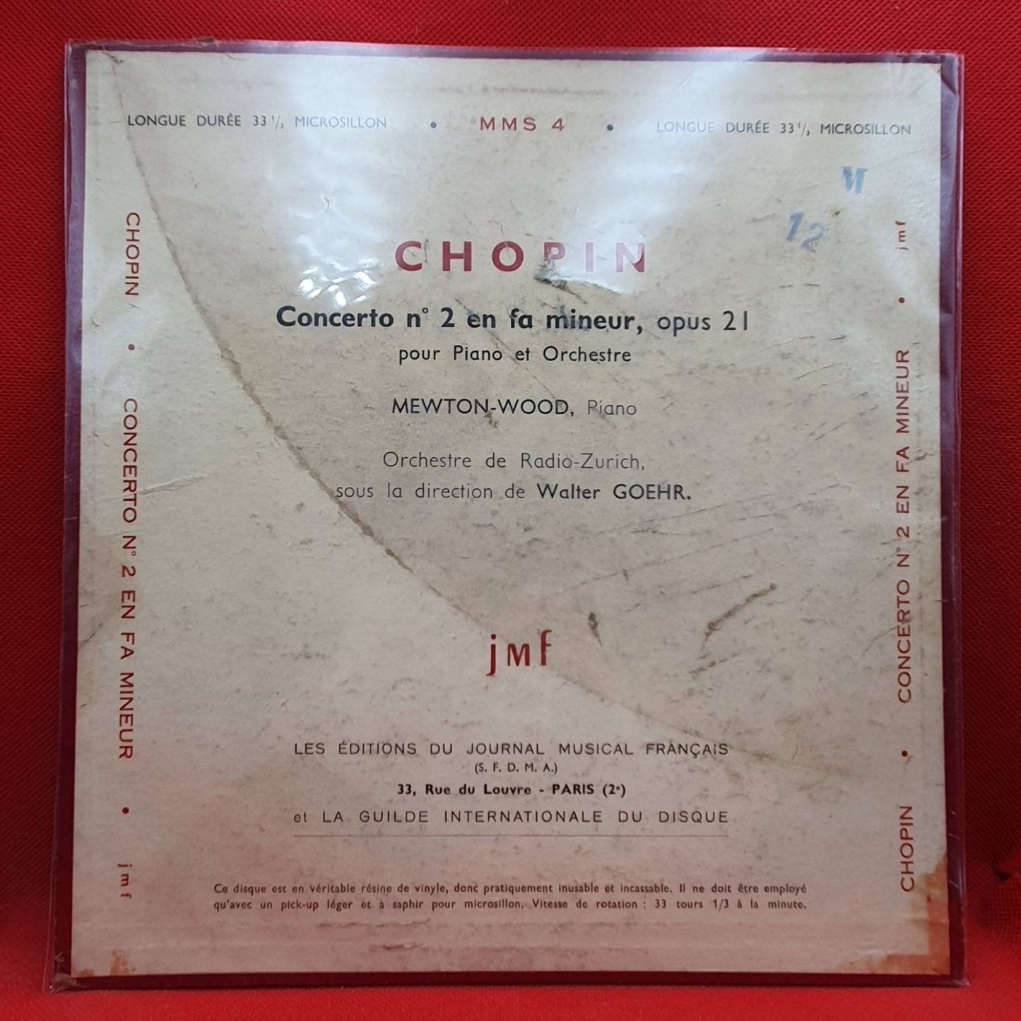 Chopin - Concerto Pour Piano En Fá Mineur - Vinyl Store Online