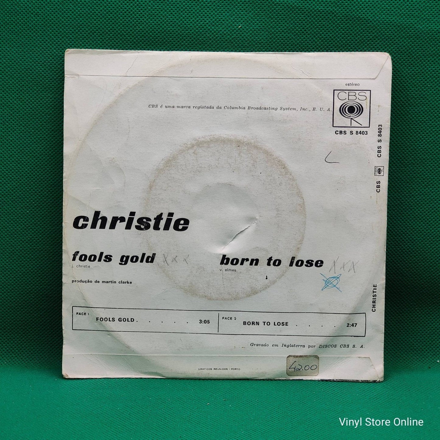 Christie – Fools Gold - Vinyl Store Online