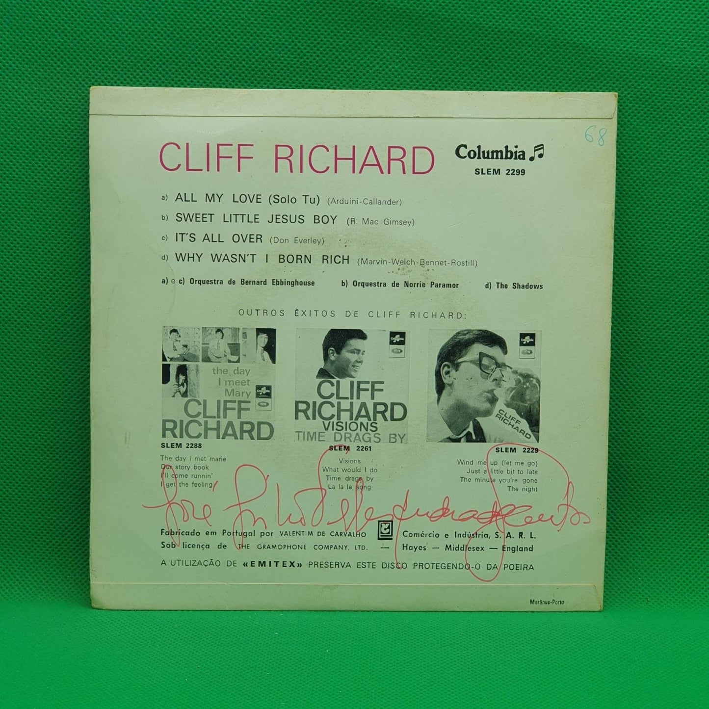 Cliff Richard – All My Love / Sweet Little Jesus Boy - Vinyl Store Online