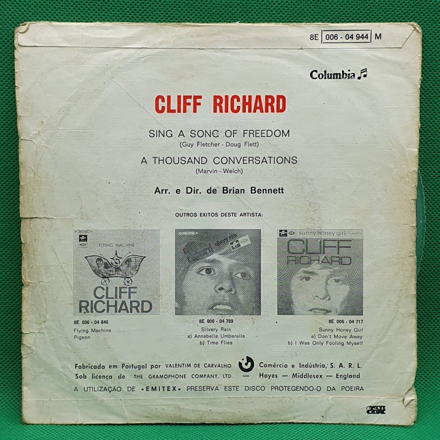 Cliff Richard – Sing A Song Of Freedom - Vinyl Store Online
