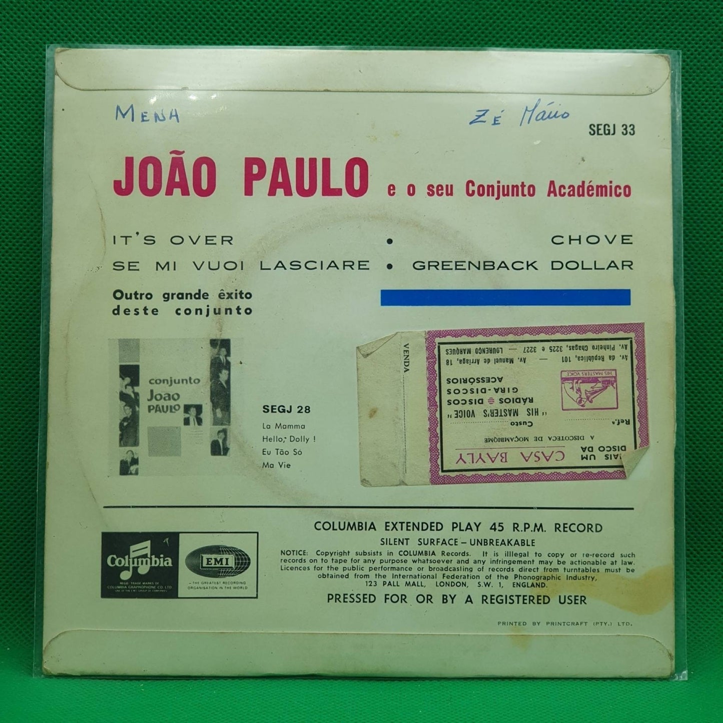 Conjunto Académico João Paulo – It's Over - Vinyl Store Online