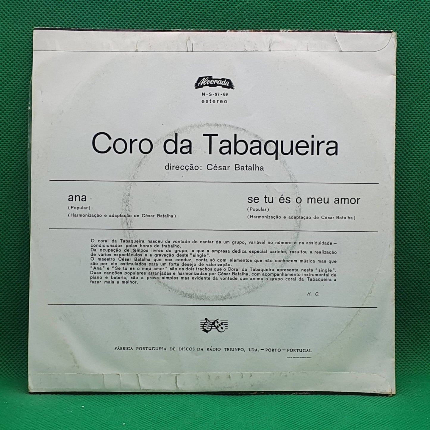 Coro Da Tabaqueira – Ana / Se Tu És O Meu Amor - Vinyl Store Online
