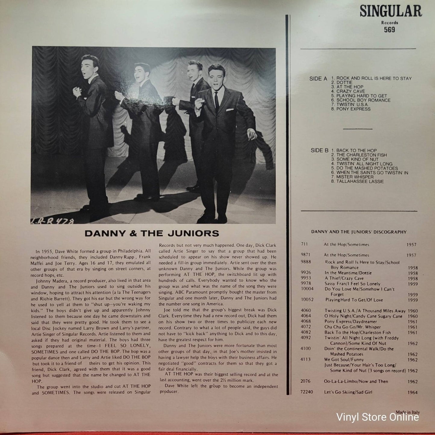Danny And The Juniors – Rock And Roll Is Here To Stay - Vinyl Store Online