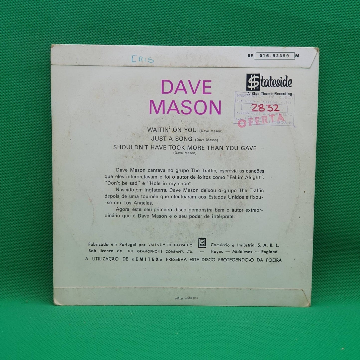 Dave Mason – Waitin´on You - Vinyl Store Online