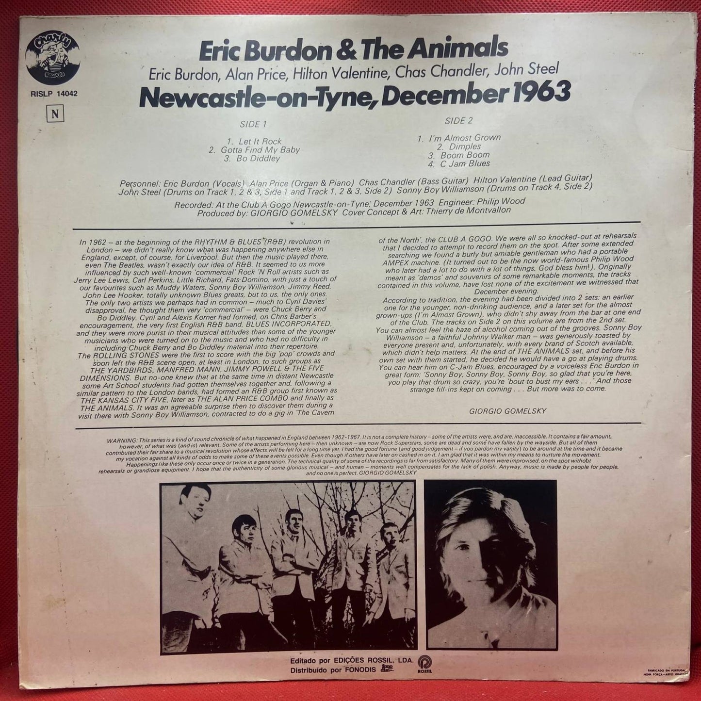 Eric Burdon & The Animals – Newcastle - On - Tyne, December 1963 - Vinyl Store Online