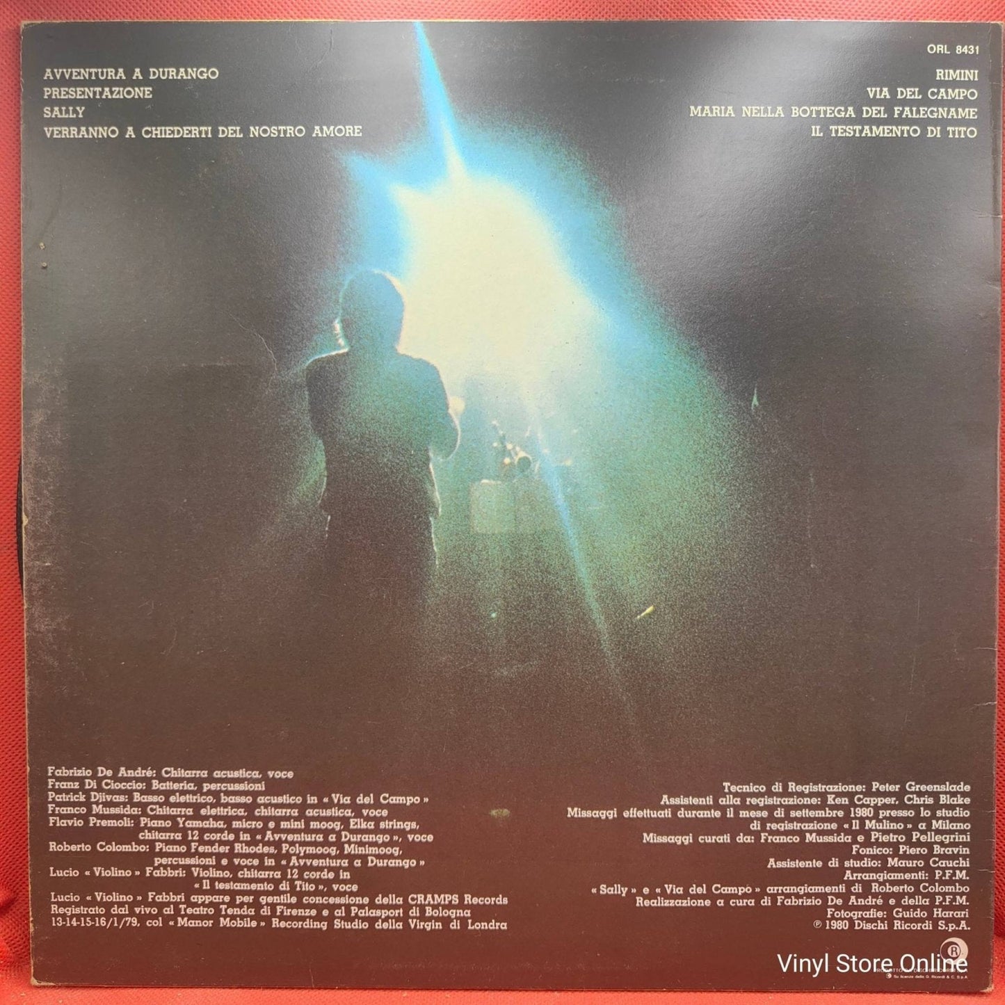 Fabrizio De Andrè* – In Concerto - Arrangiamenti PFM - Vinyl Store Online