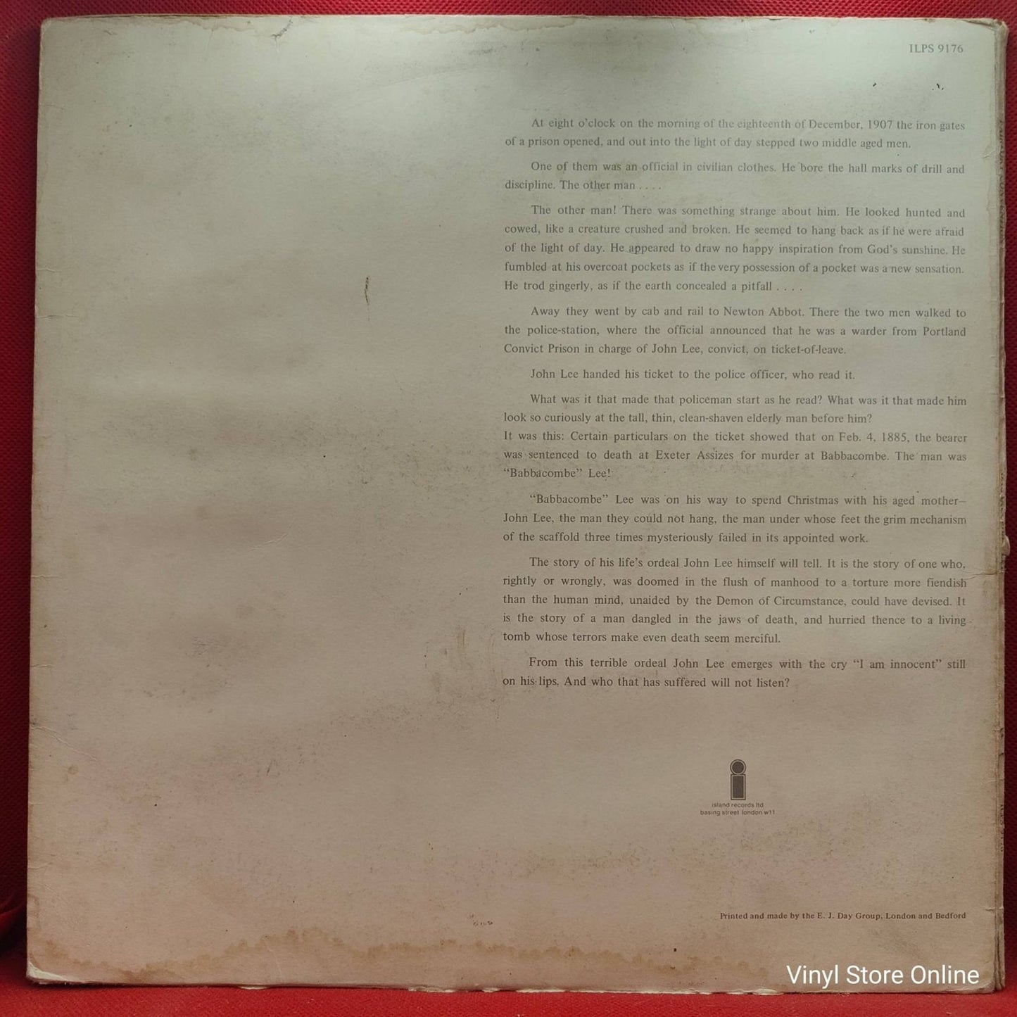 Fairport Convention – "Babbacombe" Lee - Vinyl Store Online