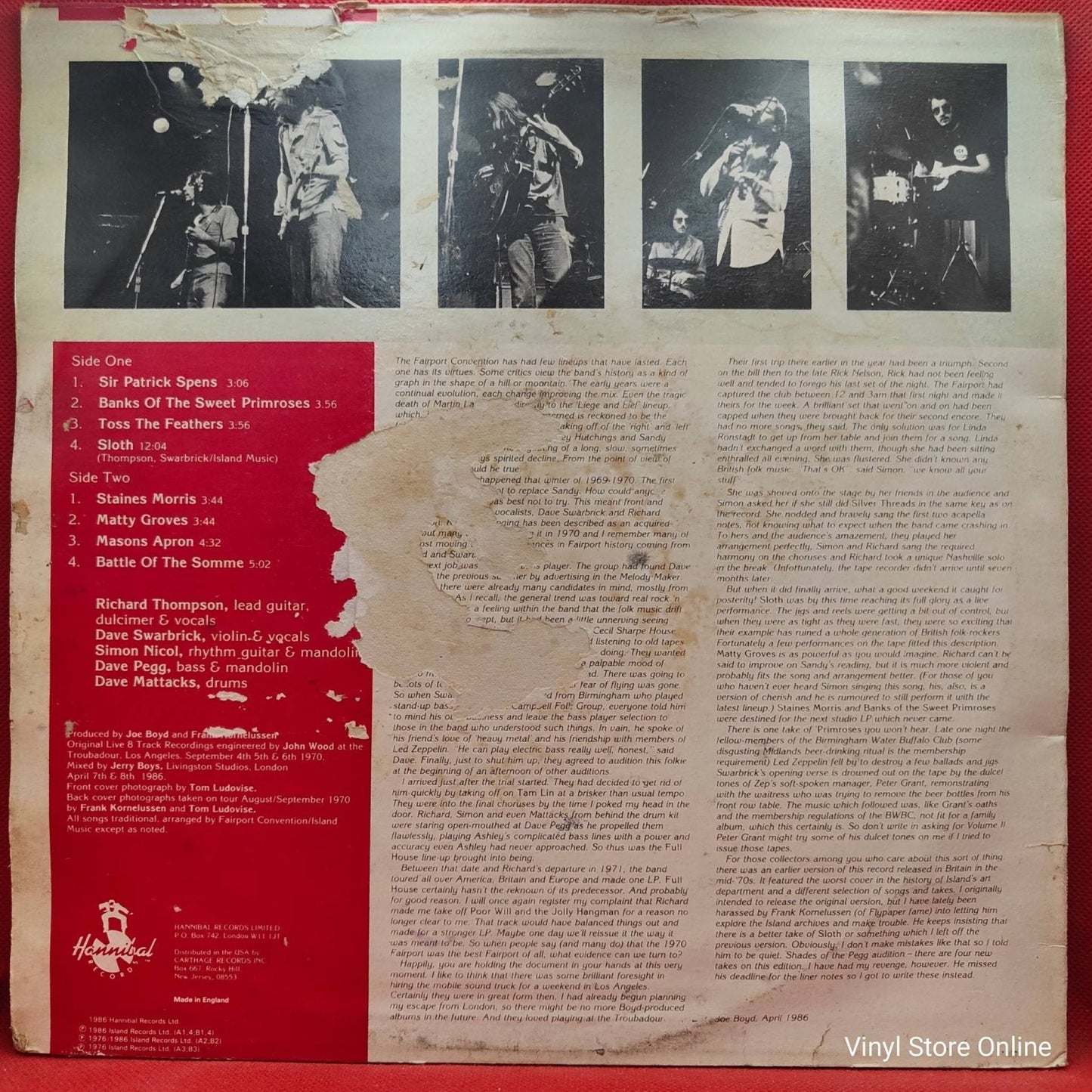 Fairport Convention – House Full - Fairport Convention Live In L.A. 1970 - Vinyl Store Online