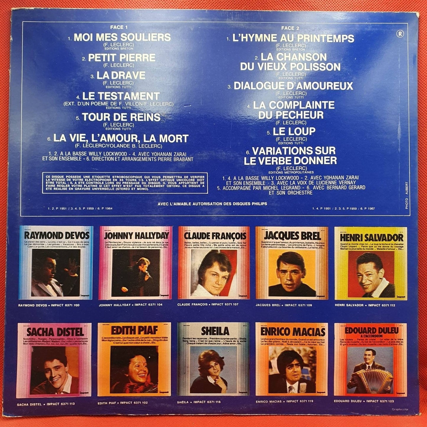 Félix Leclerc – Félix Leclerc - Vinyl Store Online