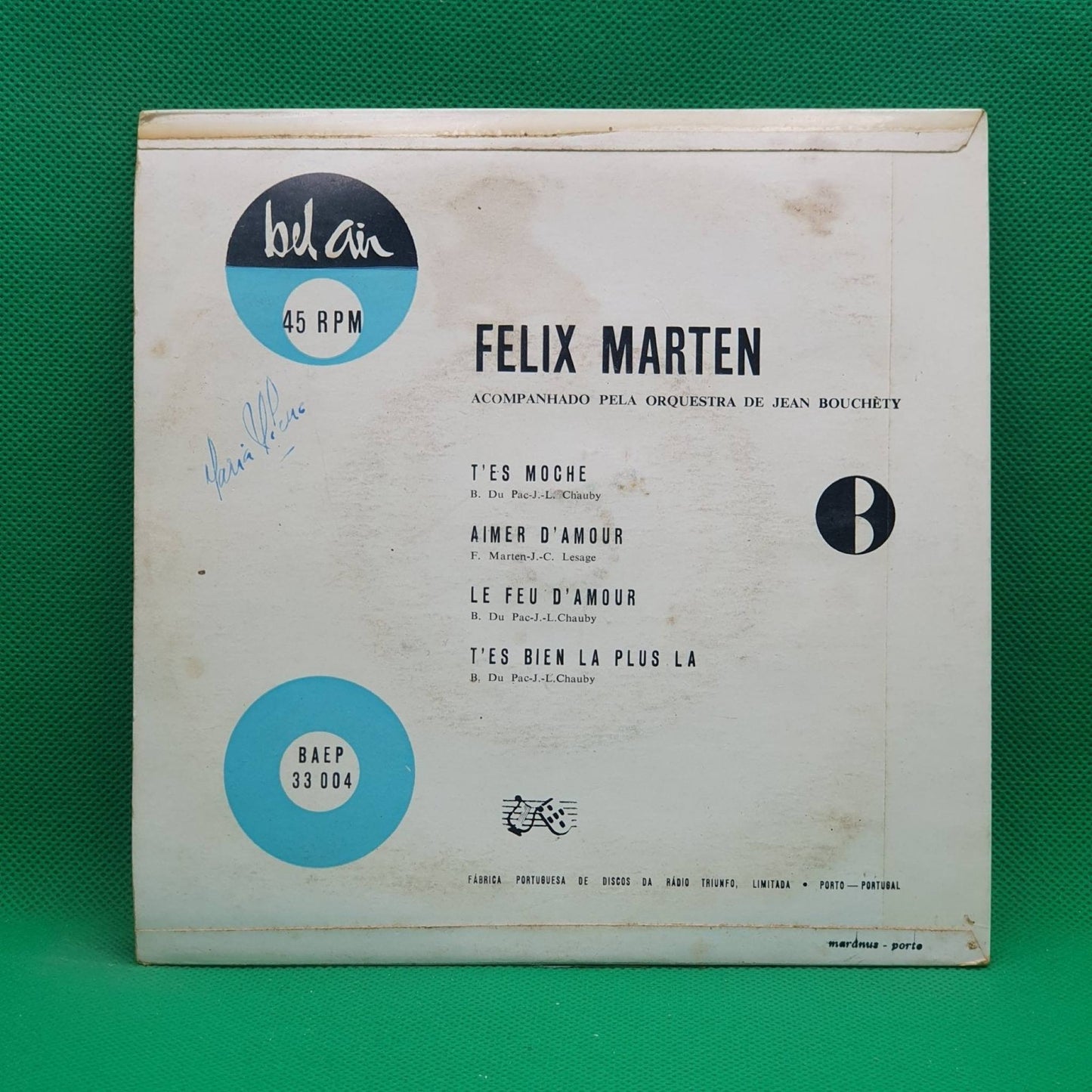 Félix Marten – T'es Moche / Aimer D'amour - Vinyl Store Online