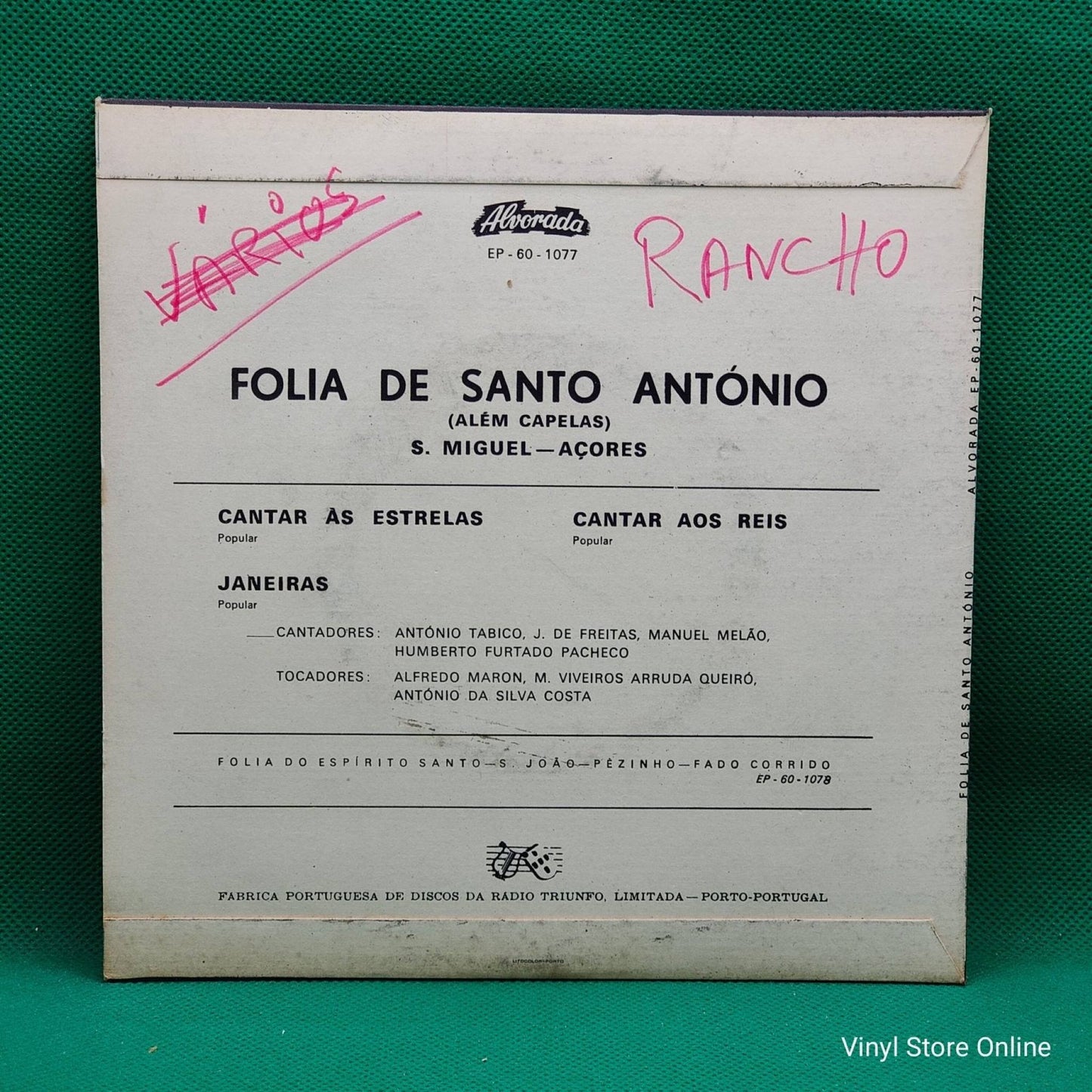 Folia De Santo António – Folia De Santo António - Vinyl Store Online