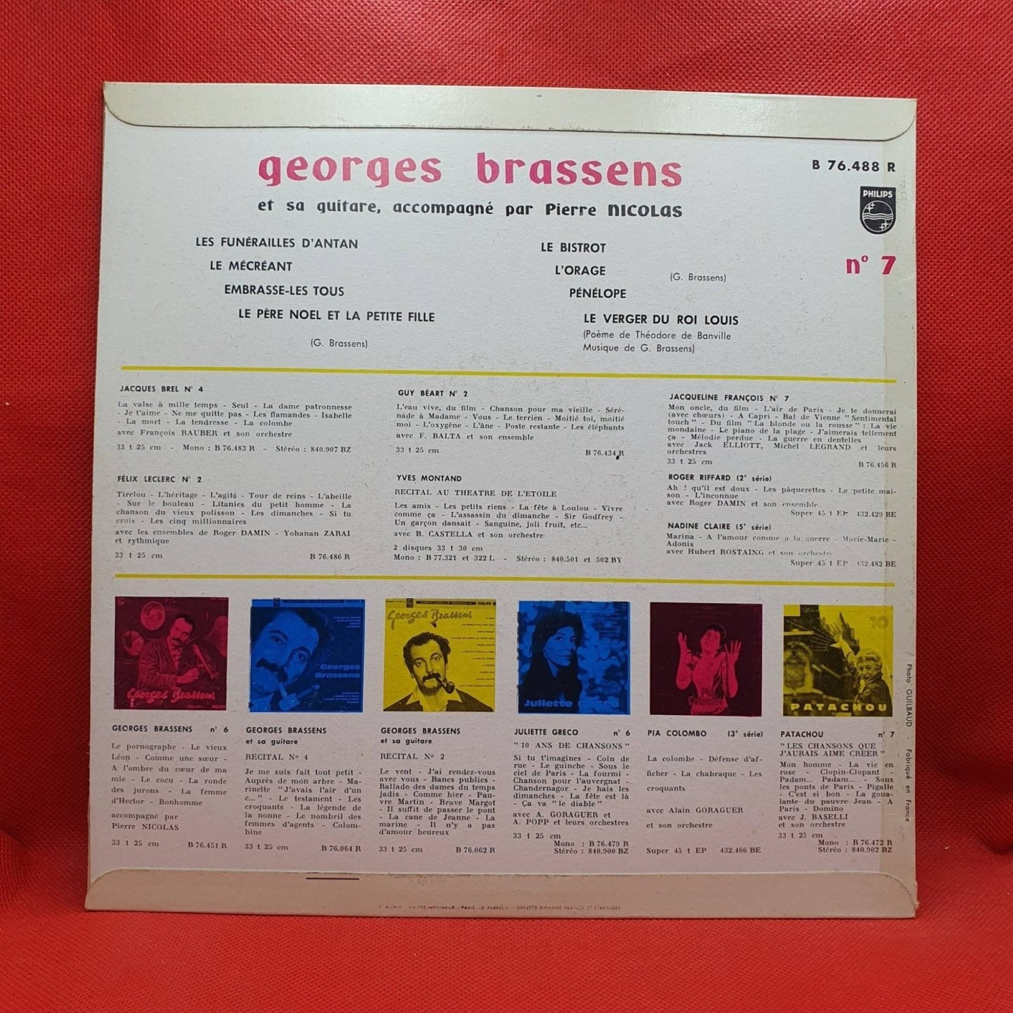 Georges Brassens – N° 7 - Vinyl Store Online