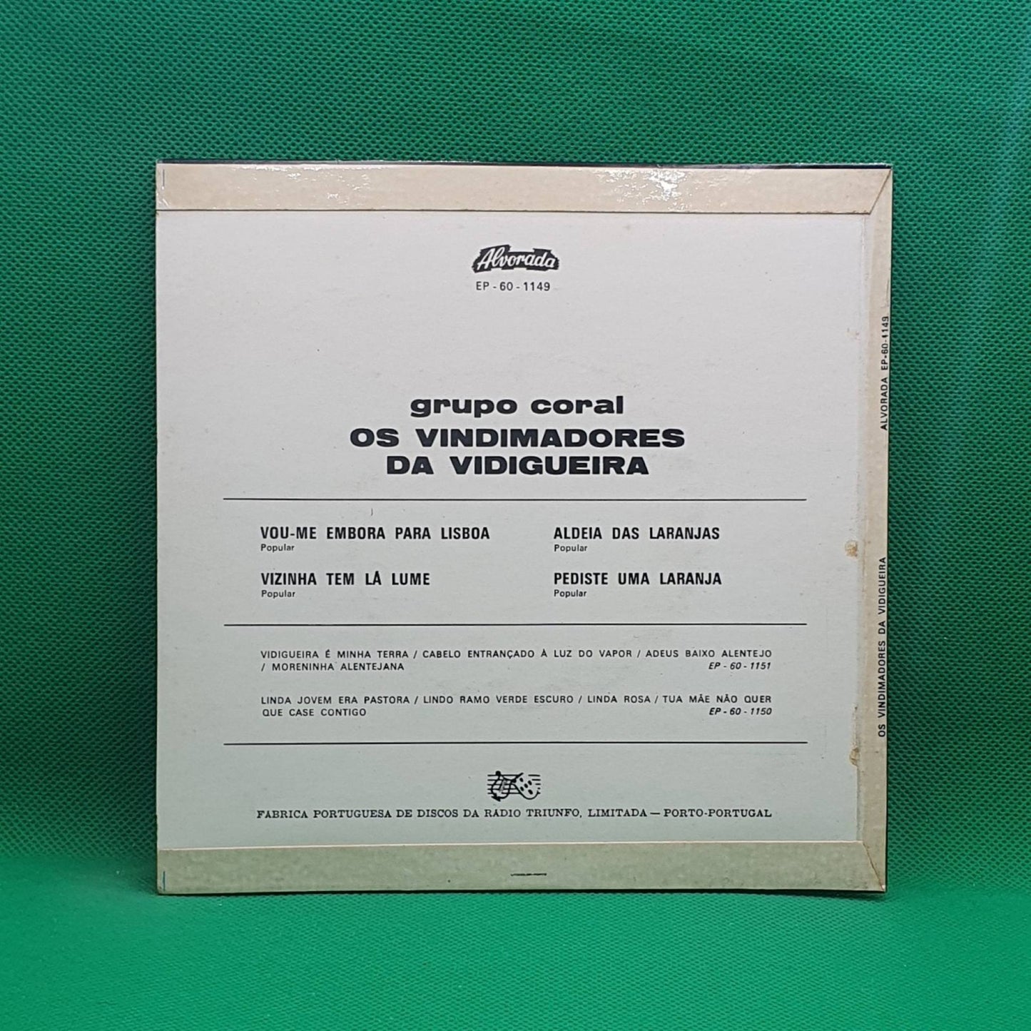 Grupo Coral Os Vindimadores Da Vidigueira – Vou - me Embora Para Lisboa - Vinyl Store Online