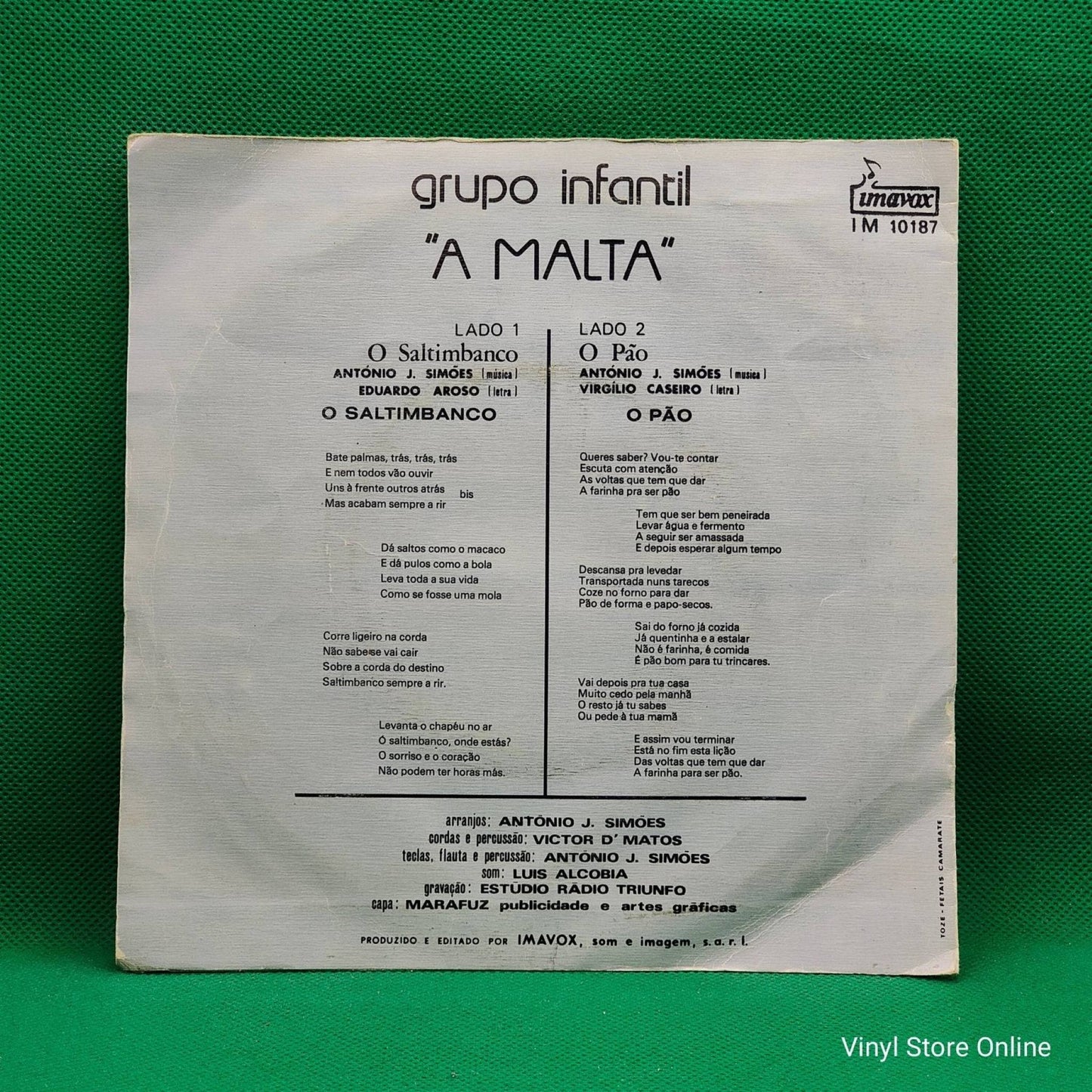 Grupo Infantil "A Malta" – O Saltimbanco - Vinyl Store Online