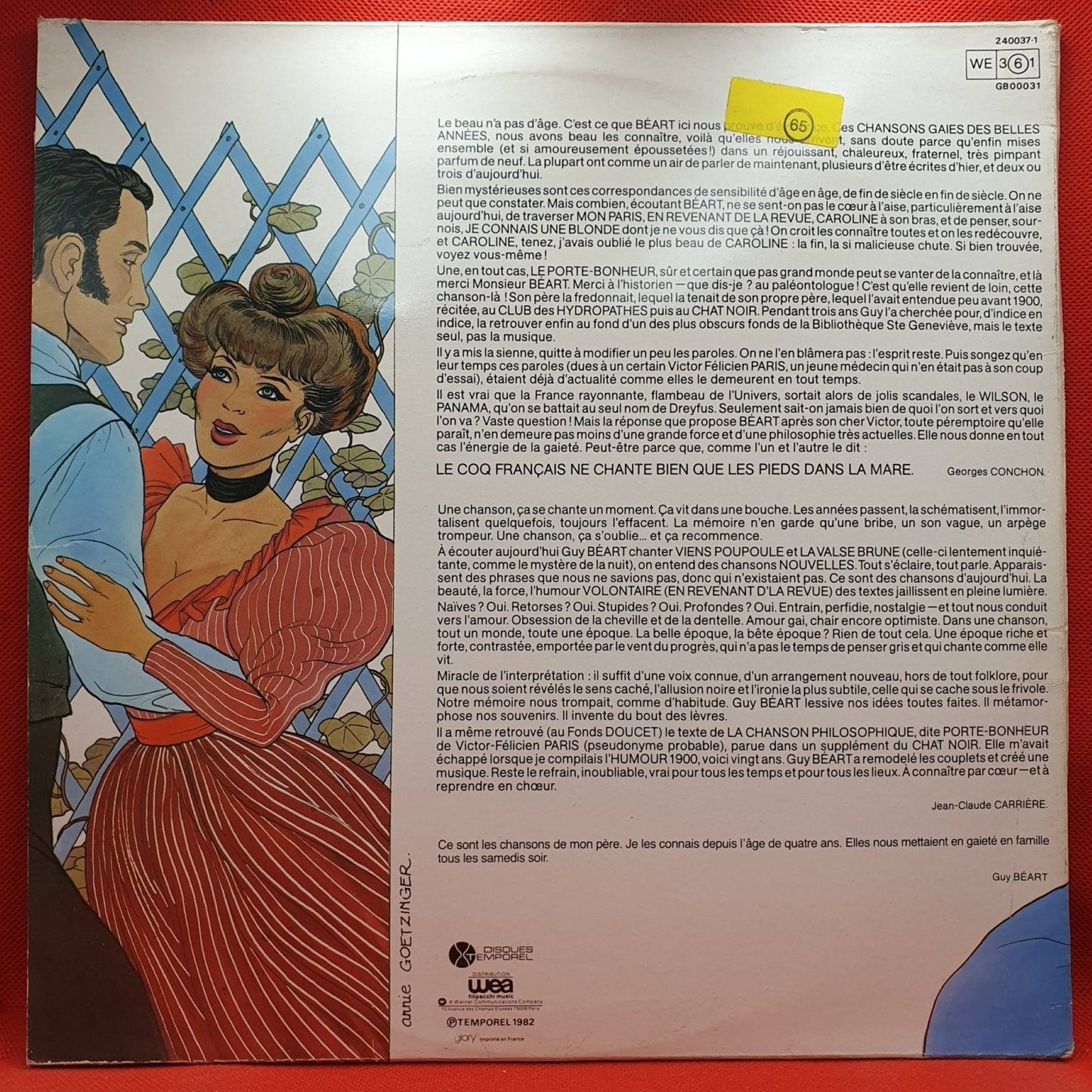 Guy Béart – Porte - Bonheur - Vinyl Store Online