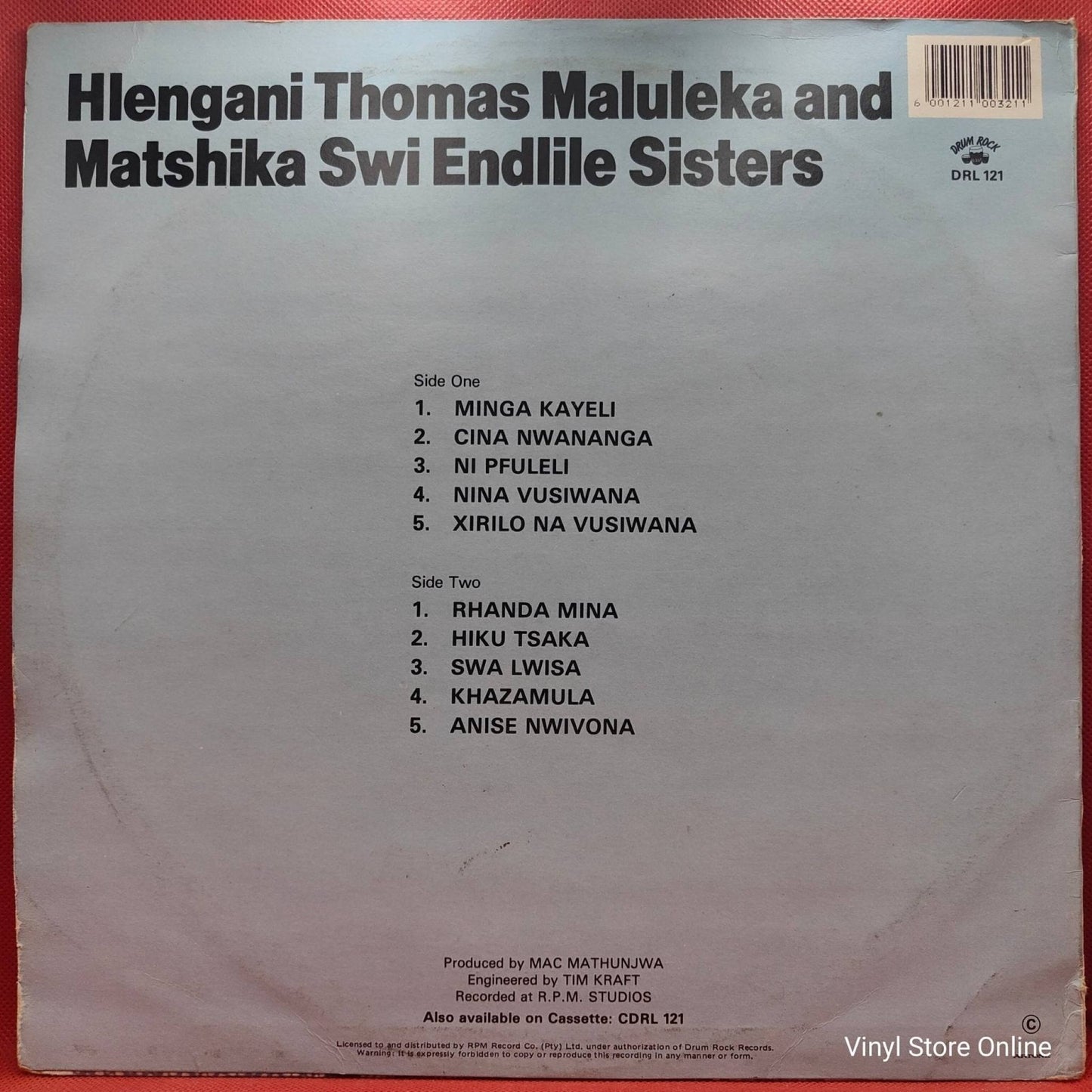 Hlengani Thomas Maluleka And Matshika Swi Endlile Sisters – Minga Kayeli - Vinyl Store Online