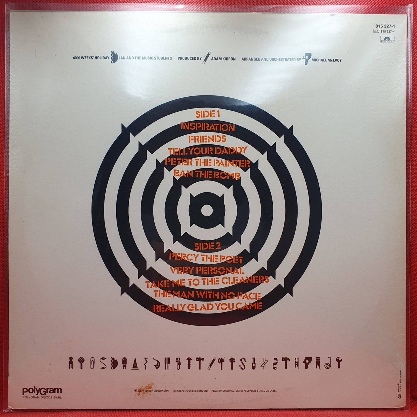 Ian Dury And The Music Students – 4.000 Weeks' Holiday - Vinyl Store Online