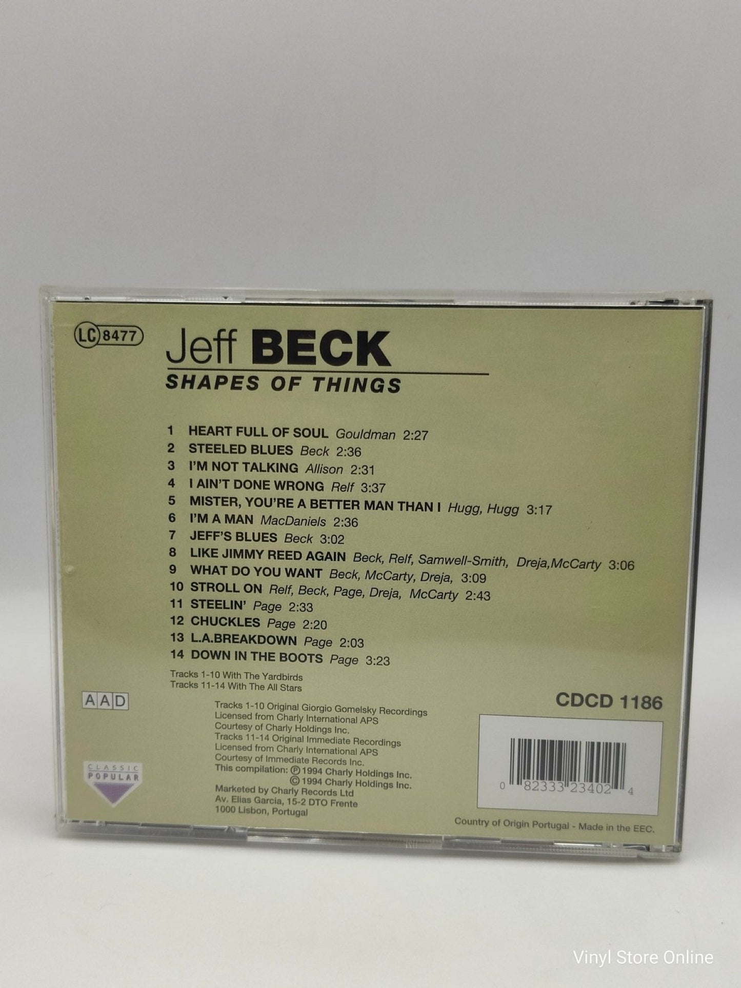 Jeff Beck – Shapes Of Things - Vinyl Store Online