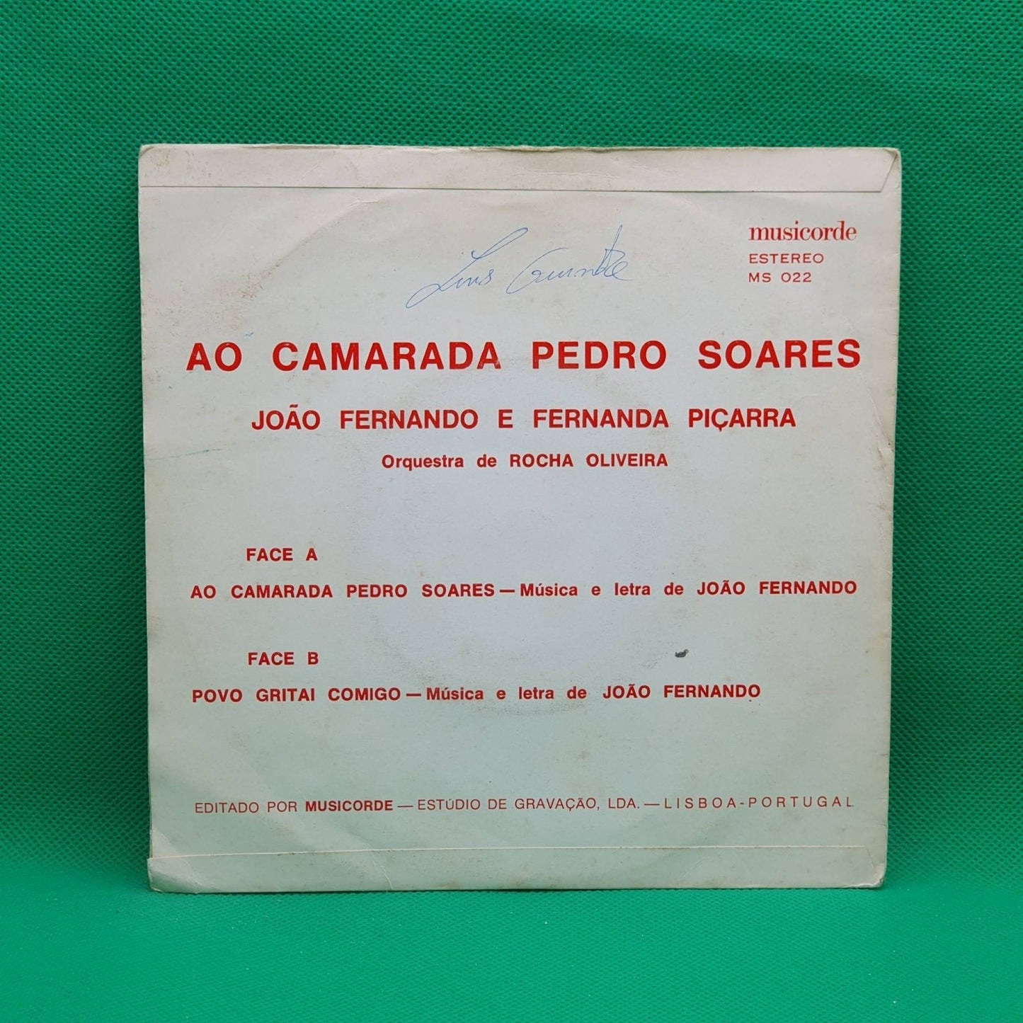 João Fernando, Fernanda Piçarra – Ao Camarada Pedro Soares - Vinyl Store Online