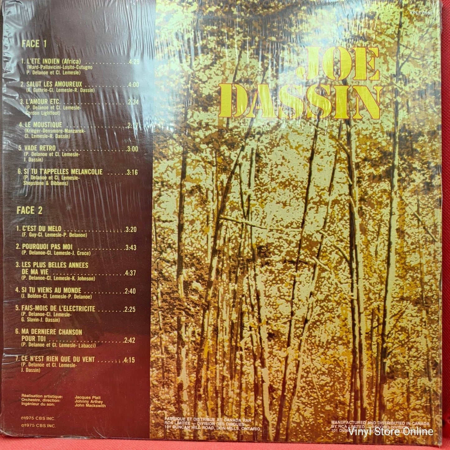 Joe Dassin – Pour Mes Amis Québécois - Vinyl Store Online