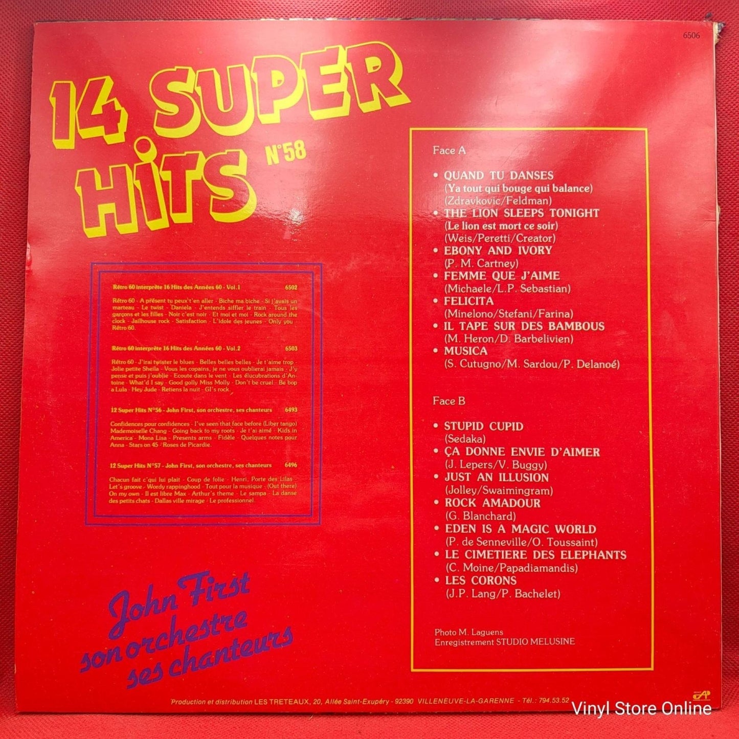 John First, Son Orchestre, Ses Chanteurs – 14 Super Hits N°58 - Vinyl Store Online