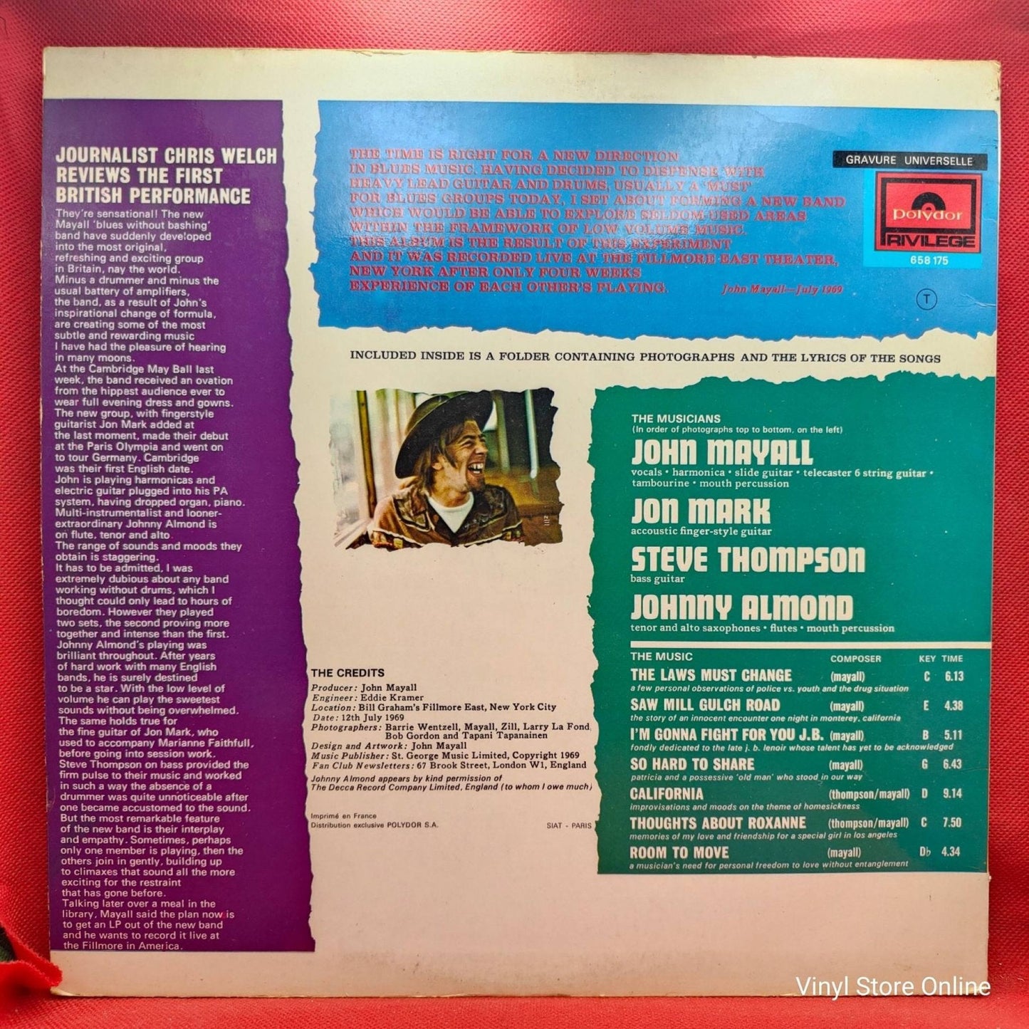 John Mayall – The Turning Point - Vinyl Store Online