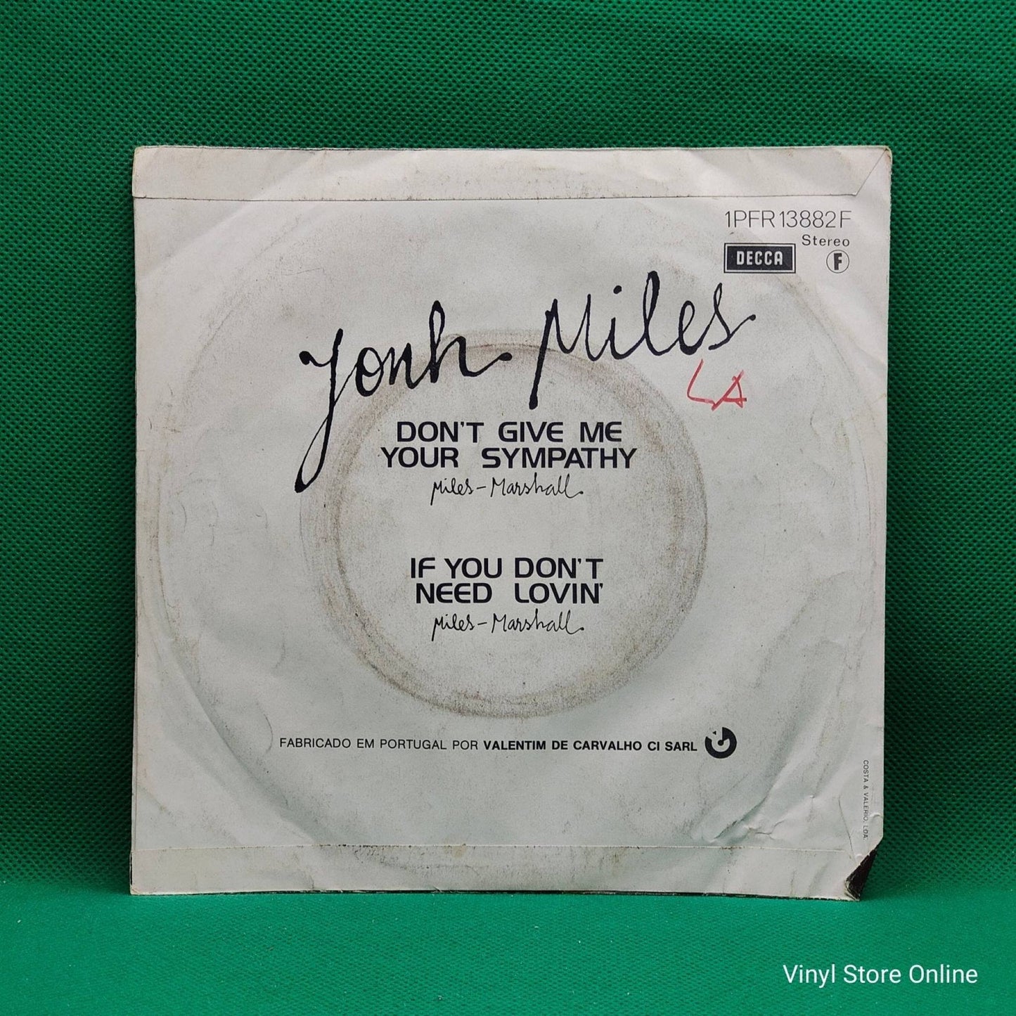 John Miles – Don't Give Me Your Sympathy - Vinyl Store Online