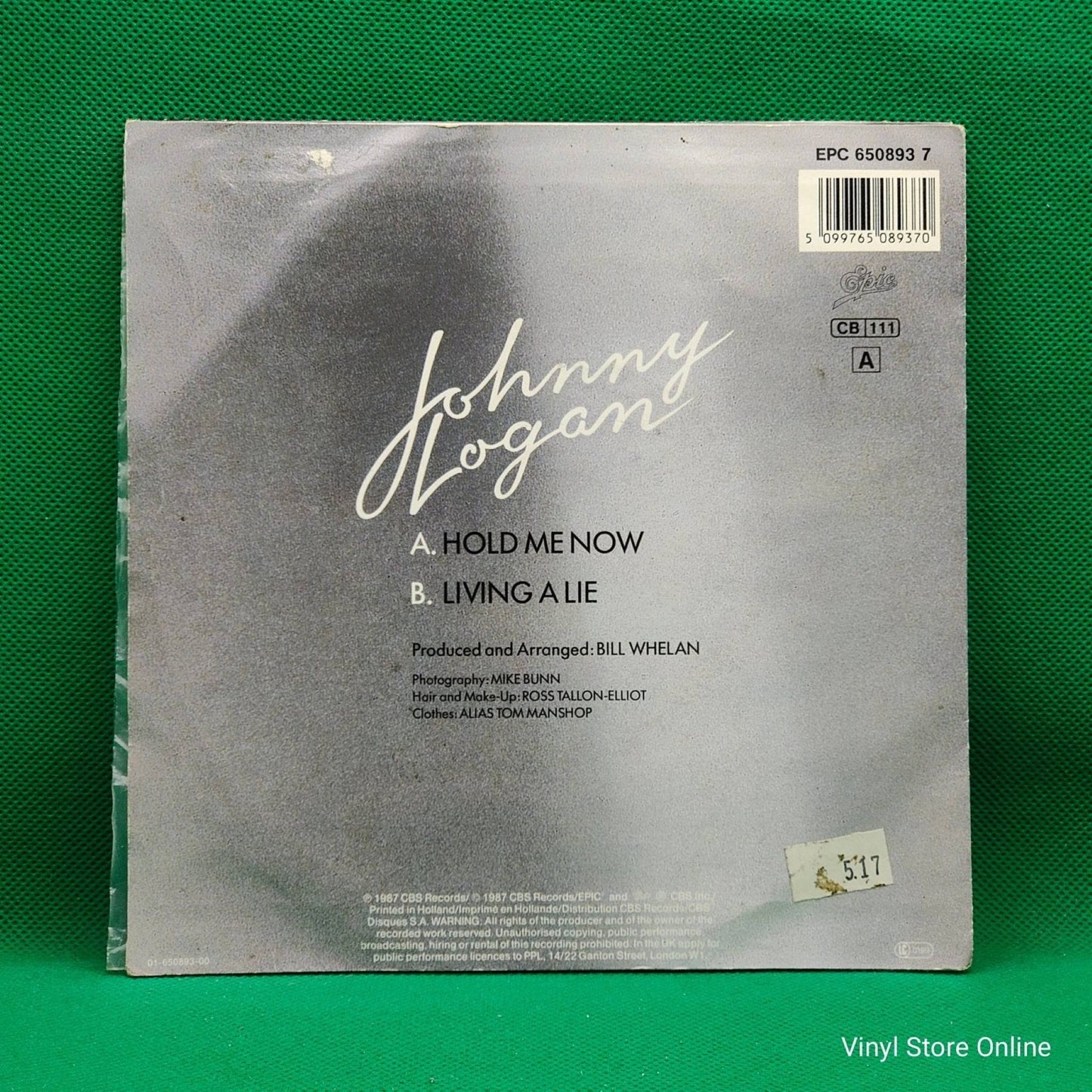 Johnny Logan – Hold Me Now - Vinyl Store Online