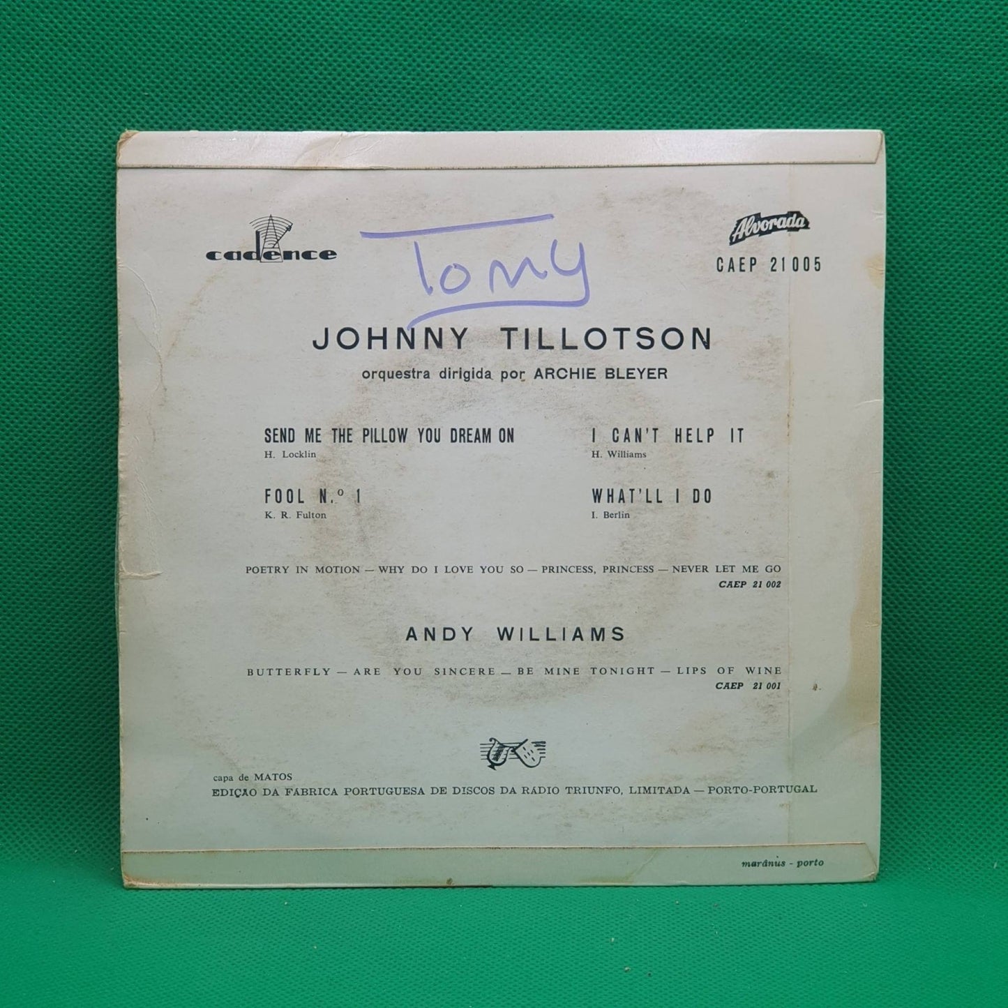 Johnny Tillotson – Send Me The Pillow You Dream On - Vinyl Store Online