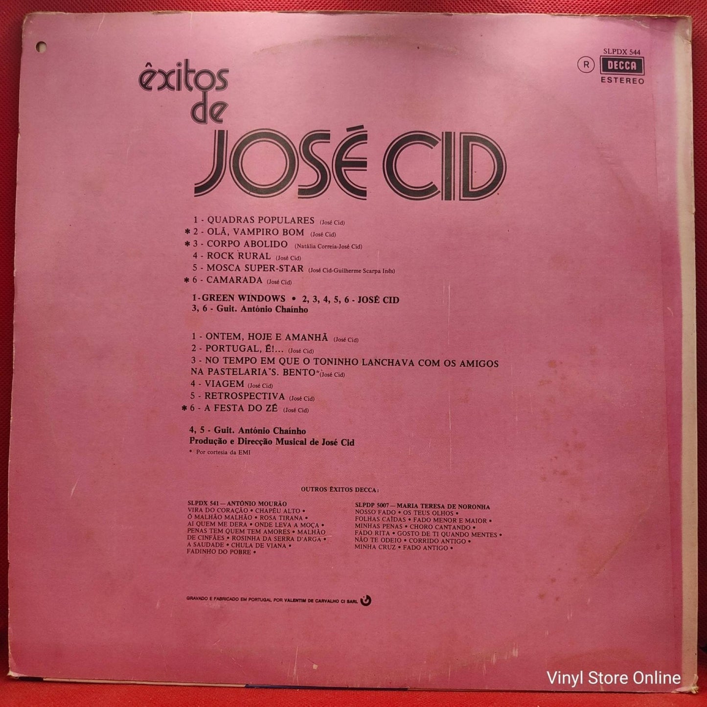 José Cid – Êxitos De José Cid - 1972 - 1976 - Vinyl Store Online