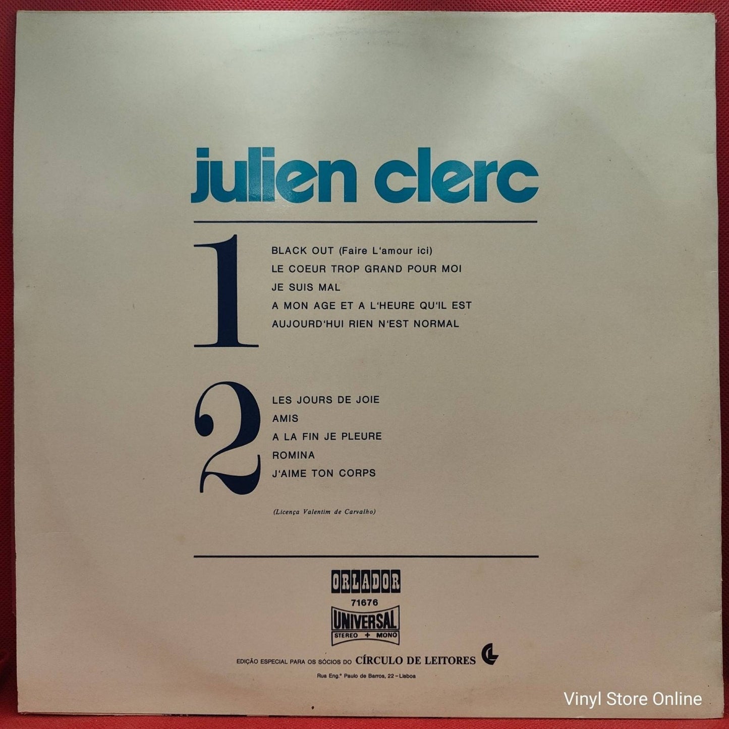 Julien Clerc – Julien Clerc - Vinyl Store Online