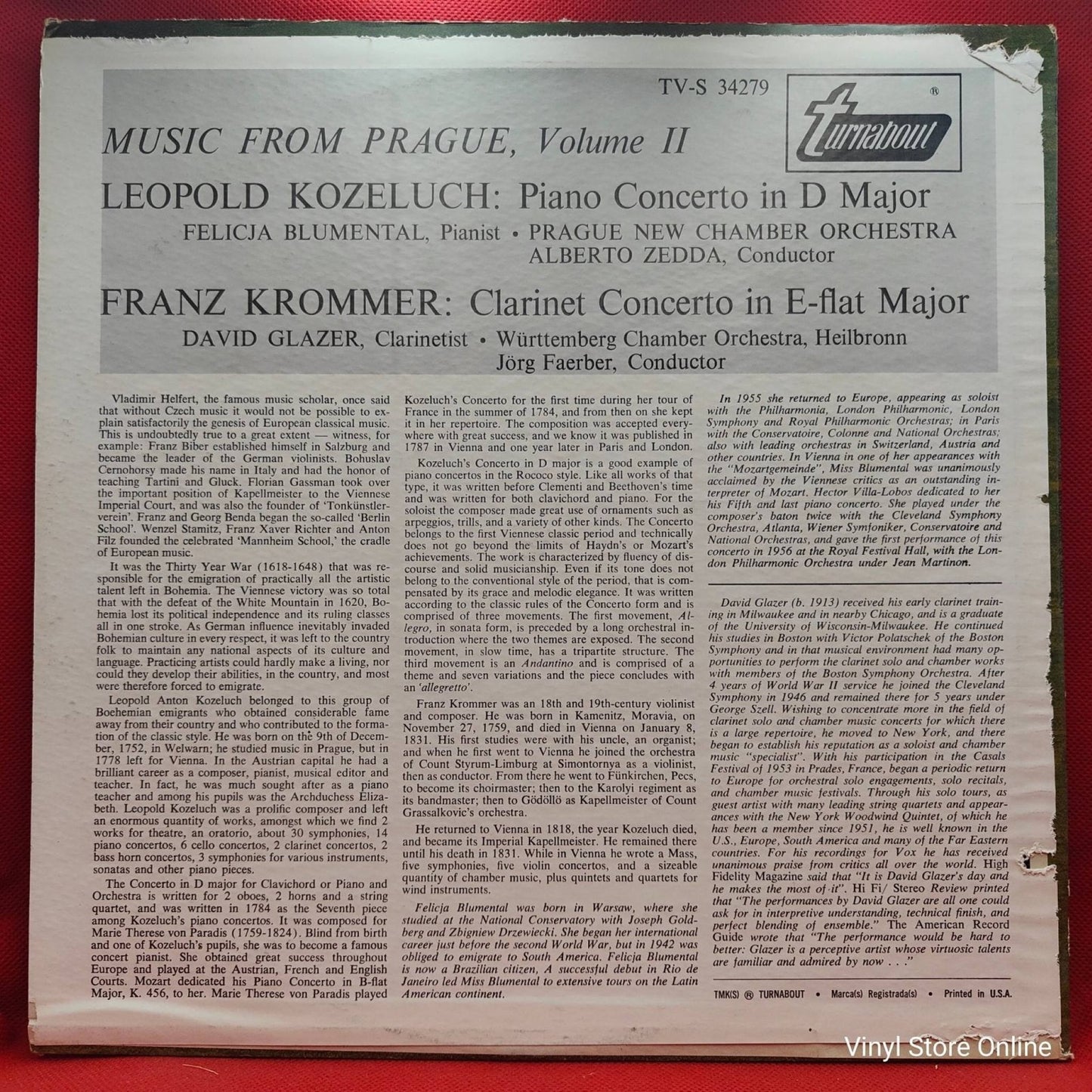 Krommer, Kozeluch – Music From Prague Volume II - Vinyl Store Online