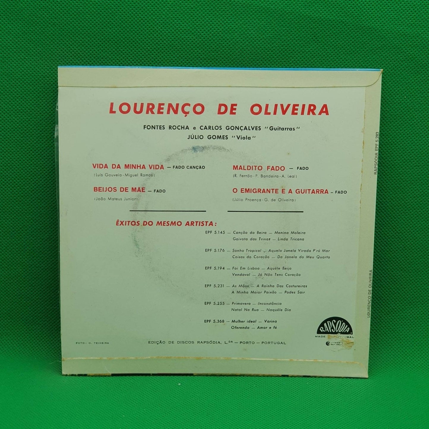 Lourenço De Oliveira – Vida da Minha Vida - Vinyl Store Online