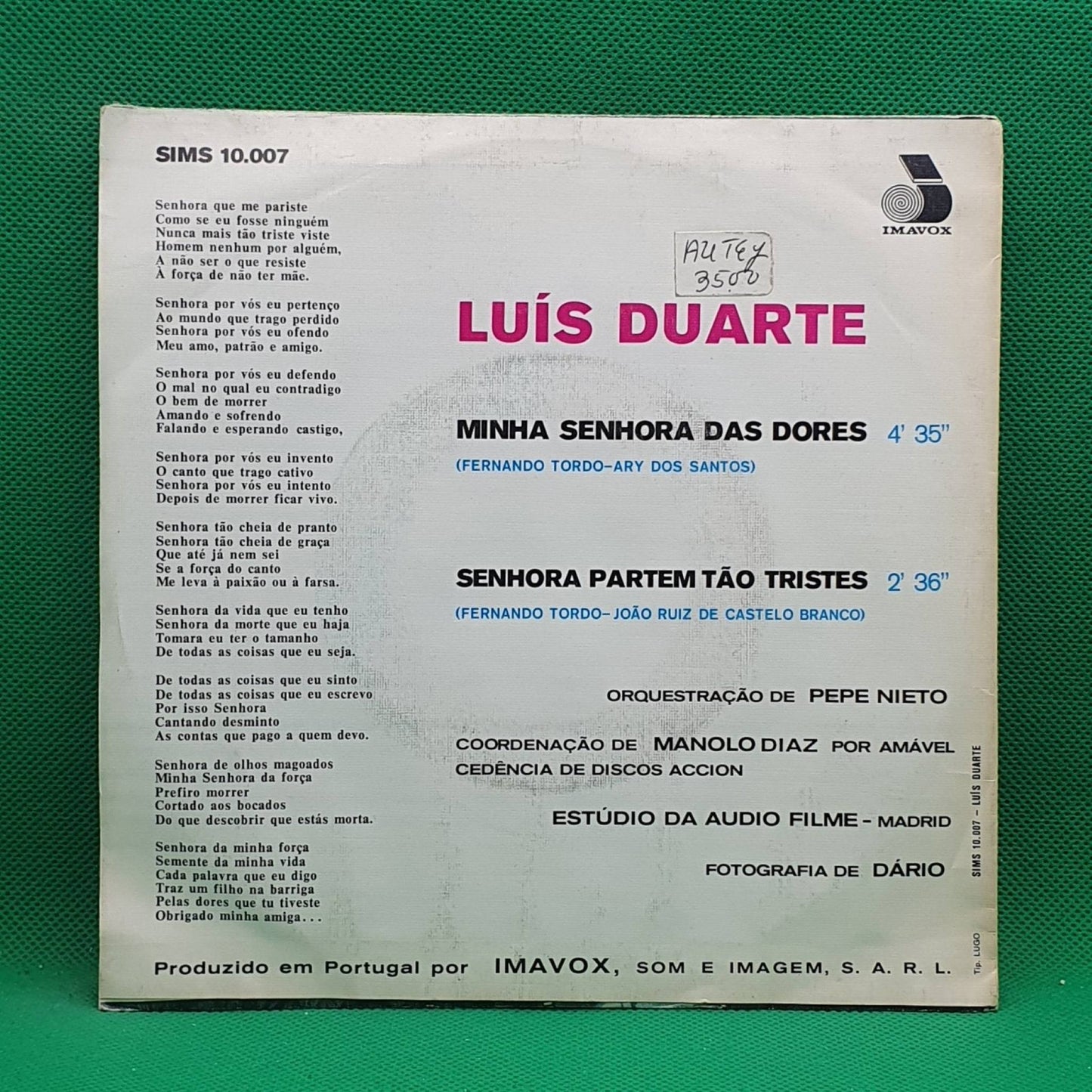 Luis Duarte – Minha Senhora Das Dores - Vinyl Store Online