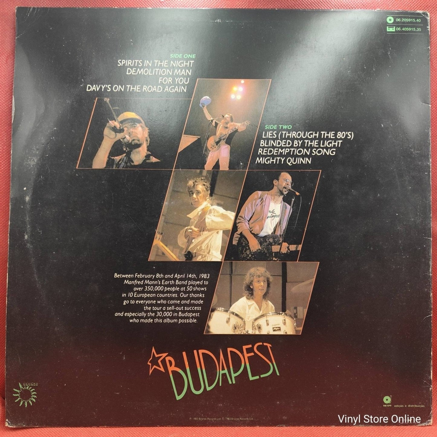 Manfred Mann's Earth Band – Budapest (Live) - Vinyl Store Online
