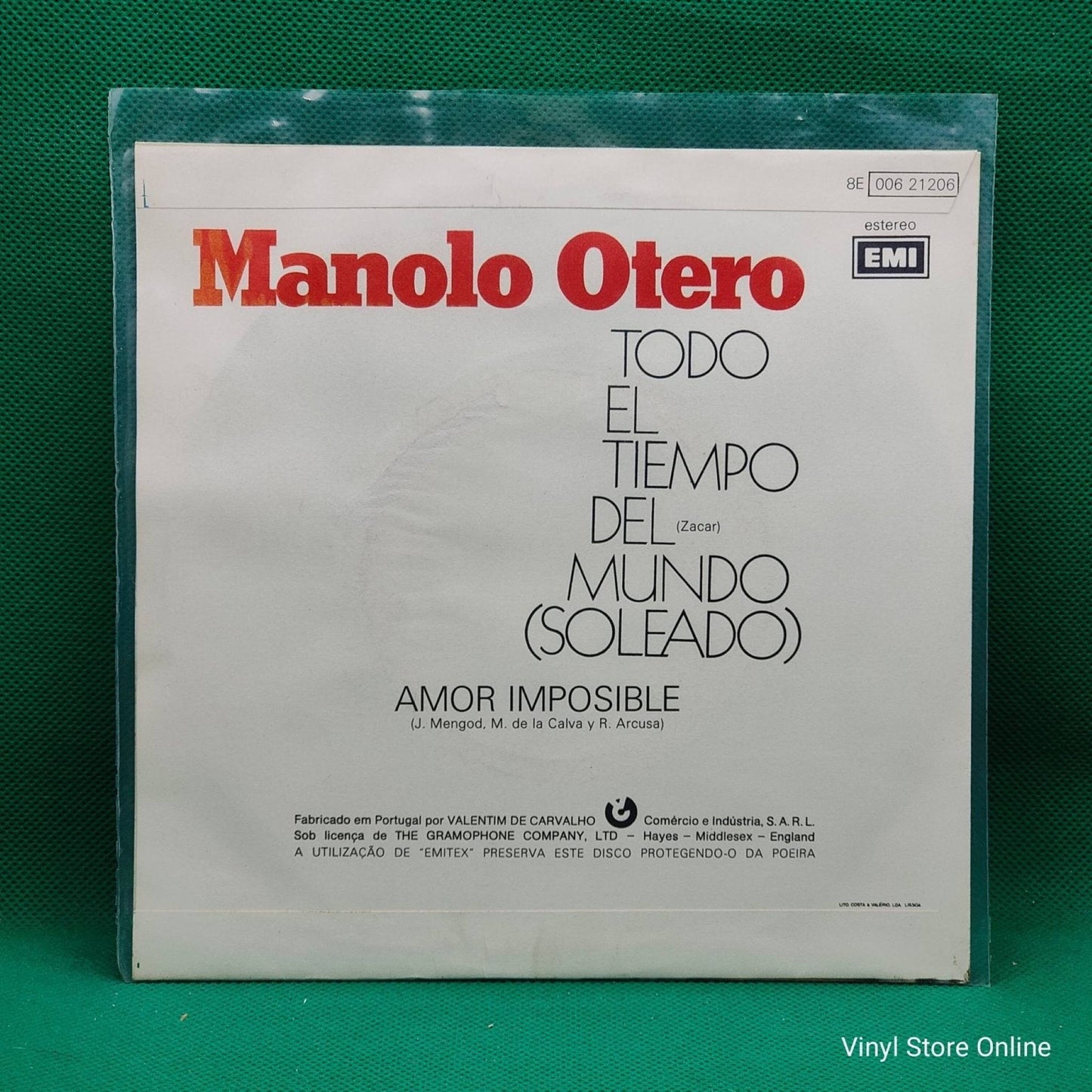 Manolo Otero – Todo El Tiempo Del Mundo (Soleado) - Vinyl Store Online