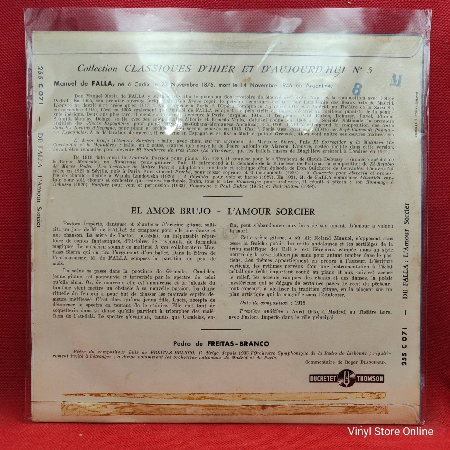 Manuel De Falla / Orchestre Symphonique De Madrid – L'amour Sorcier - Vinyl Store Online