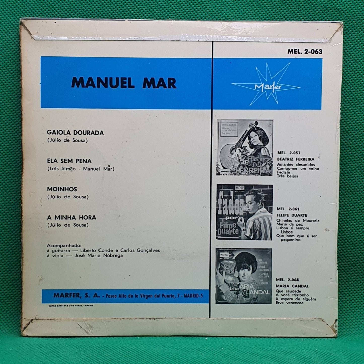 Manuel Mar – Gaiola Dourada - Vinyl Store Online