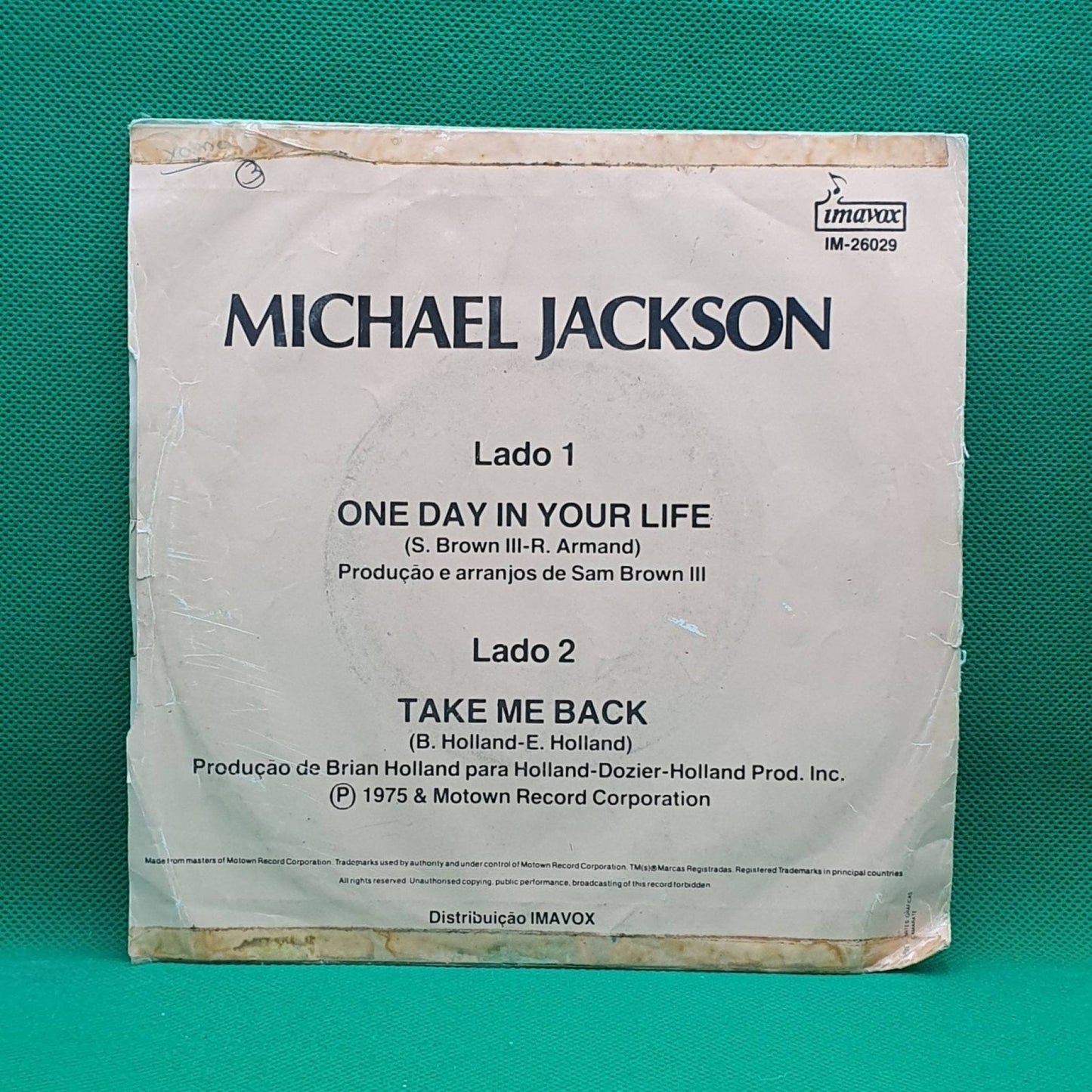 Michael Jackson – One Day In Your Life - Vinyl Store Online
