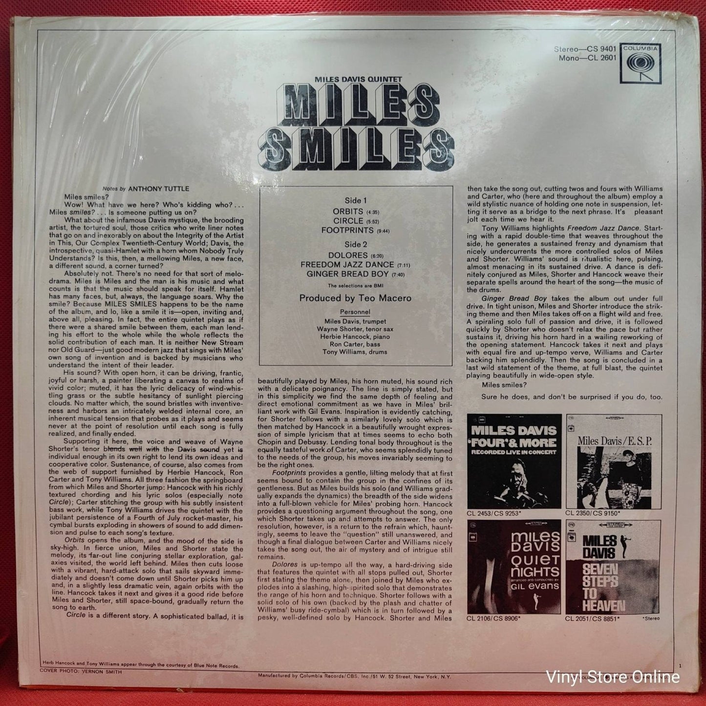 Miles Davis Quintet – Miles Smiles - Vinyl Store Online