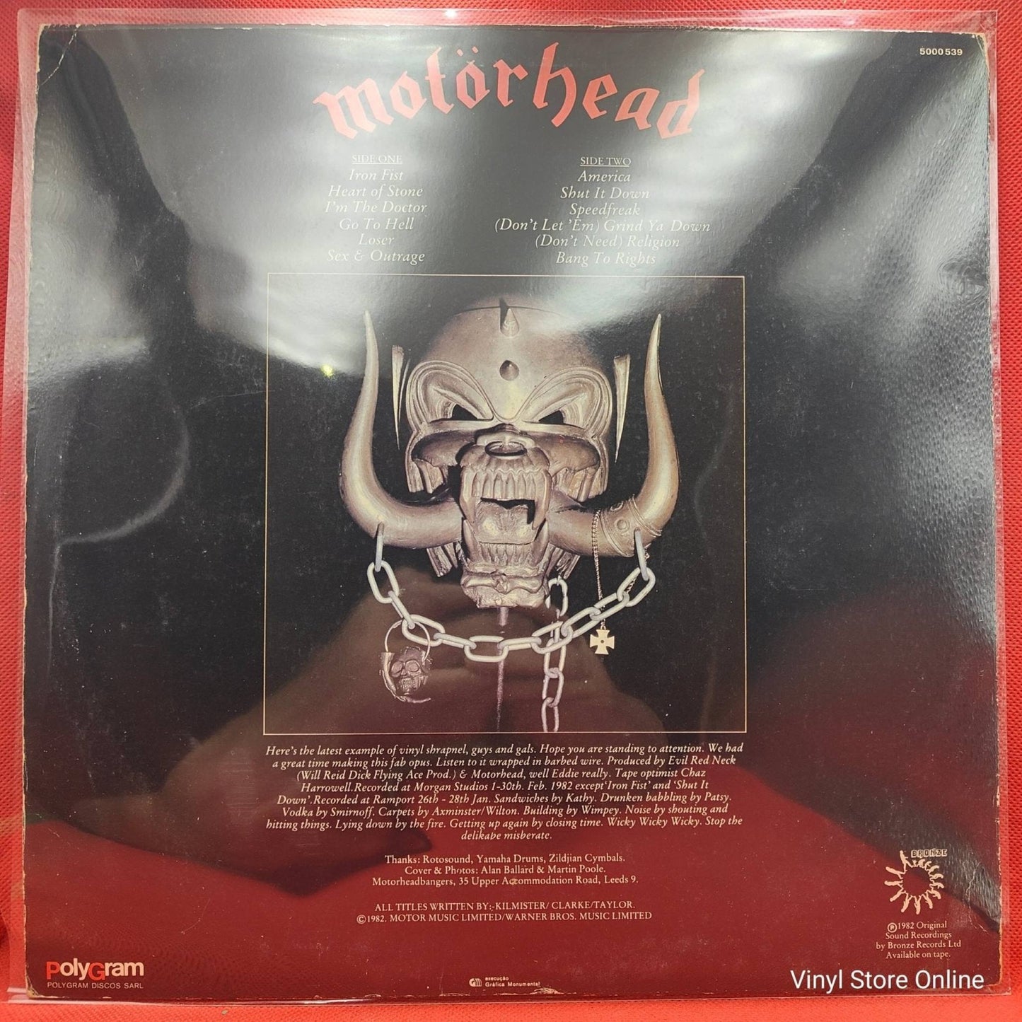 Motörhead – Iron Fist - Vinyl Store Online