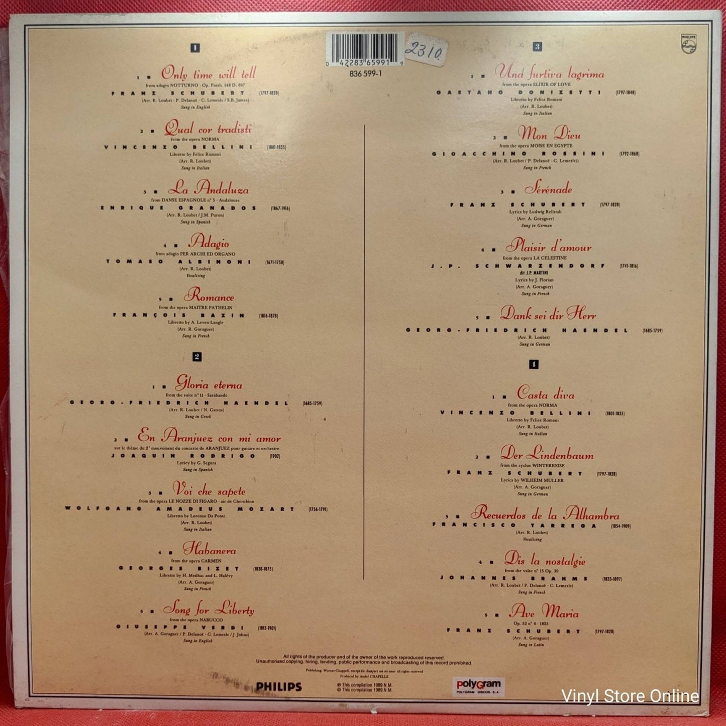 Nana Mouskouri – Classical - Vinyl Store Online