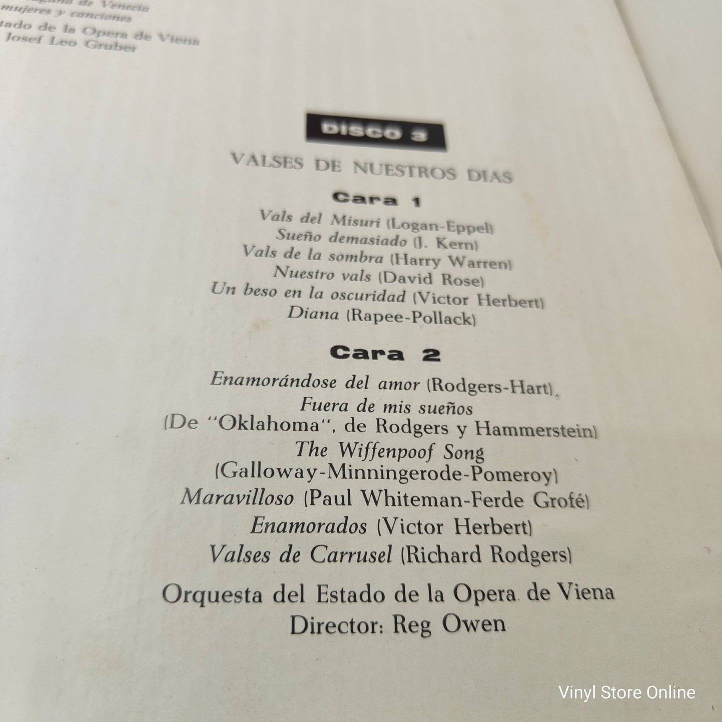 Orchester Der Wiener Staatsoper – Una Historia Del Vals - Vinyl Store Online