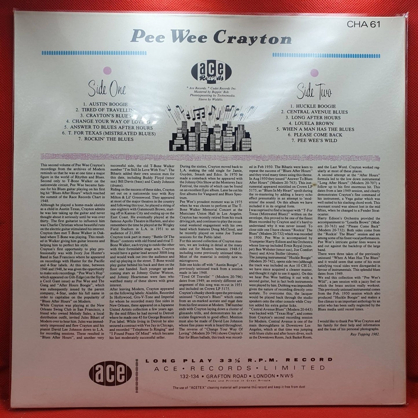 Pee Wee Crayton – Rocking Down On Central Avenue (Volume Two) - Vinyl Store Online