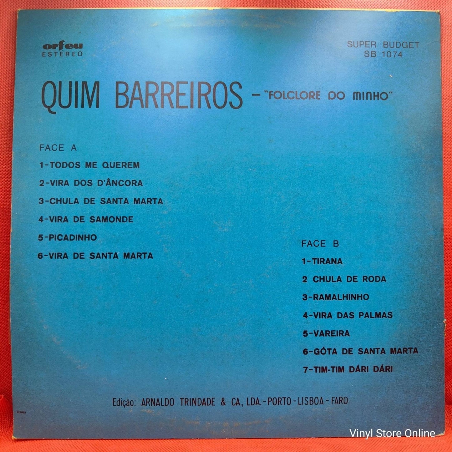 Quim Barreiros – Folclore Do Minho - Vinyl Store Online