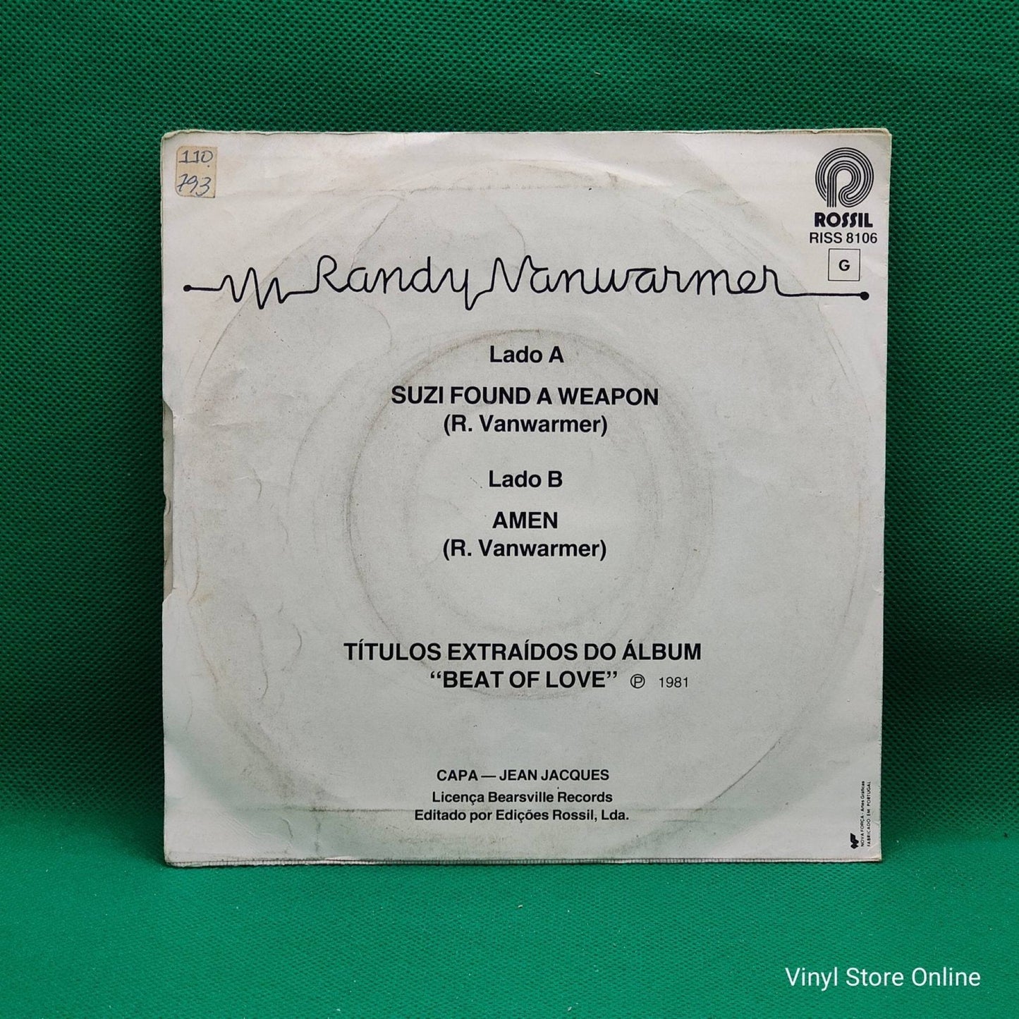Randy Vanwarmer – Suzi Found A Weapon - Vinyl Store Online